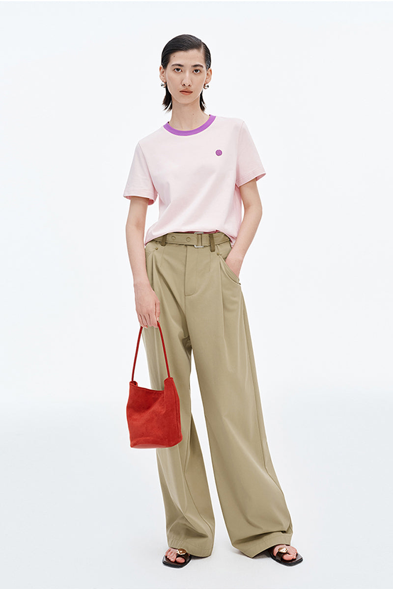 Smiley Wardrobe Contrast Short Sleeve
