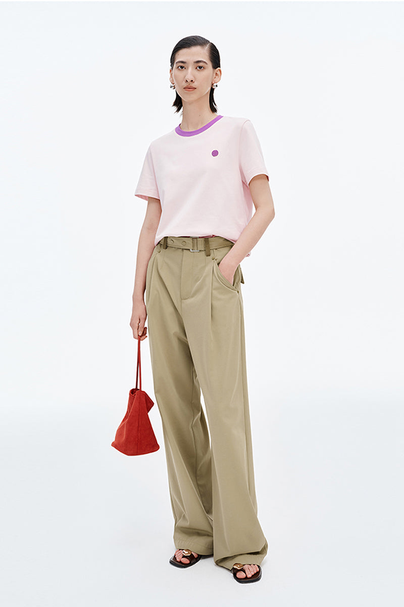 Smiley Wardrobe Contrast Short Sleeve