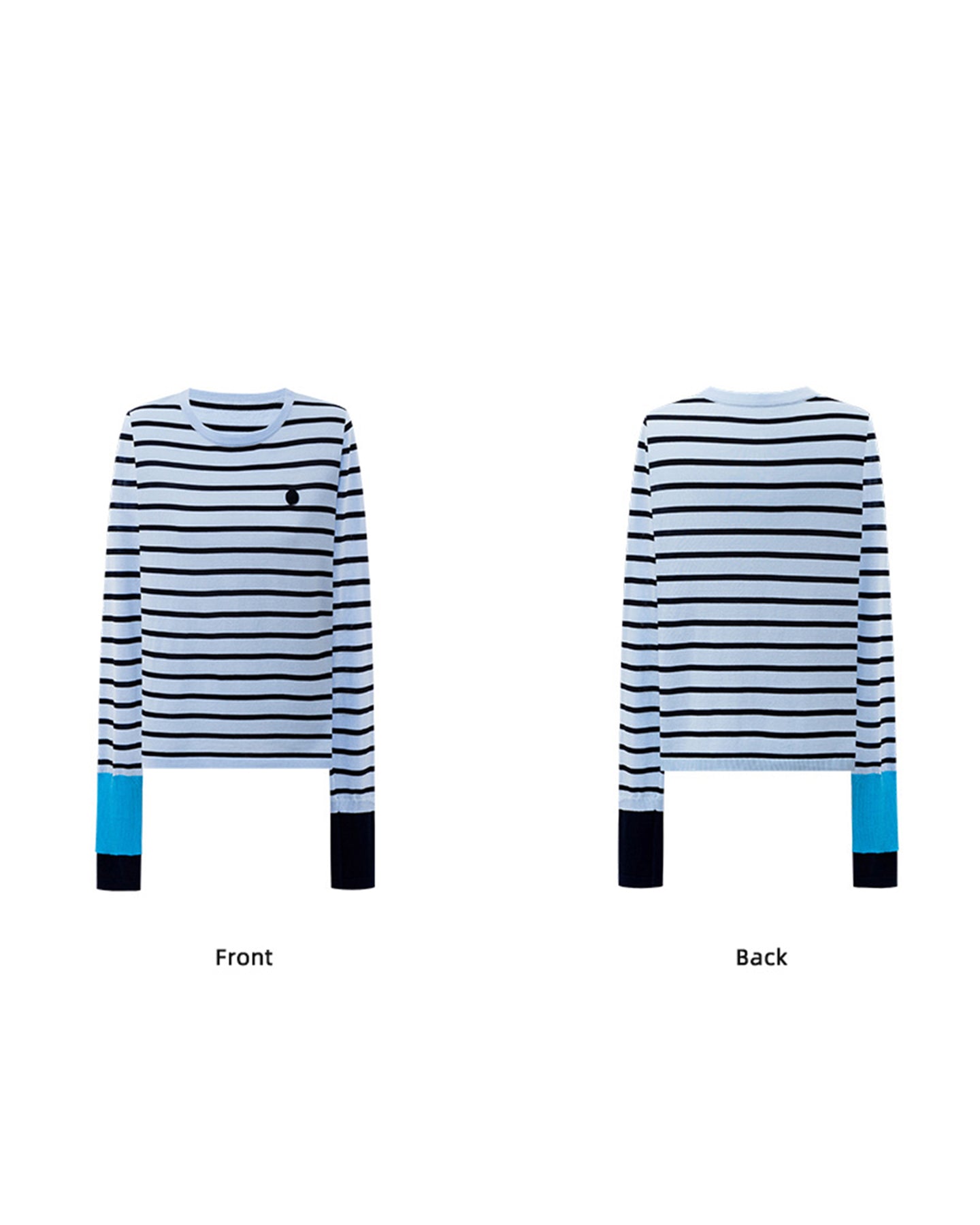 Cotton Acetate Striped Long-Sleeve