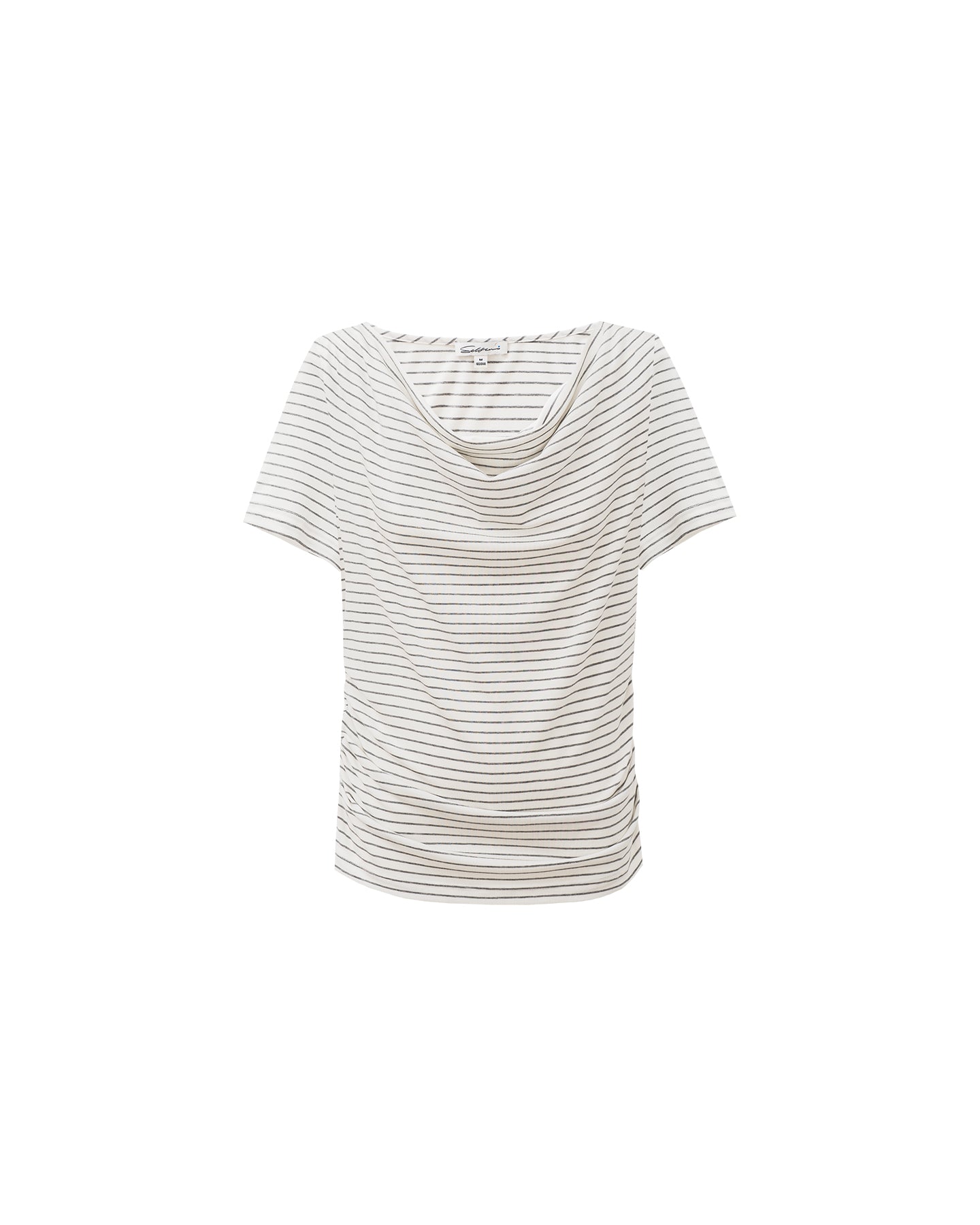 Irregular Striped Short-Sleeve Top