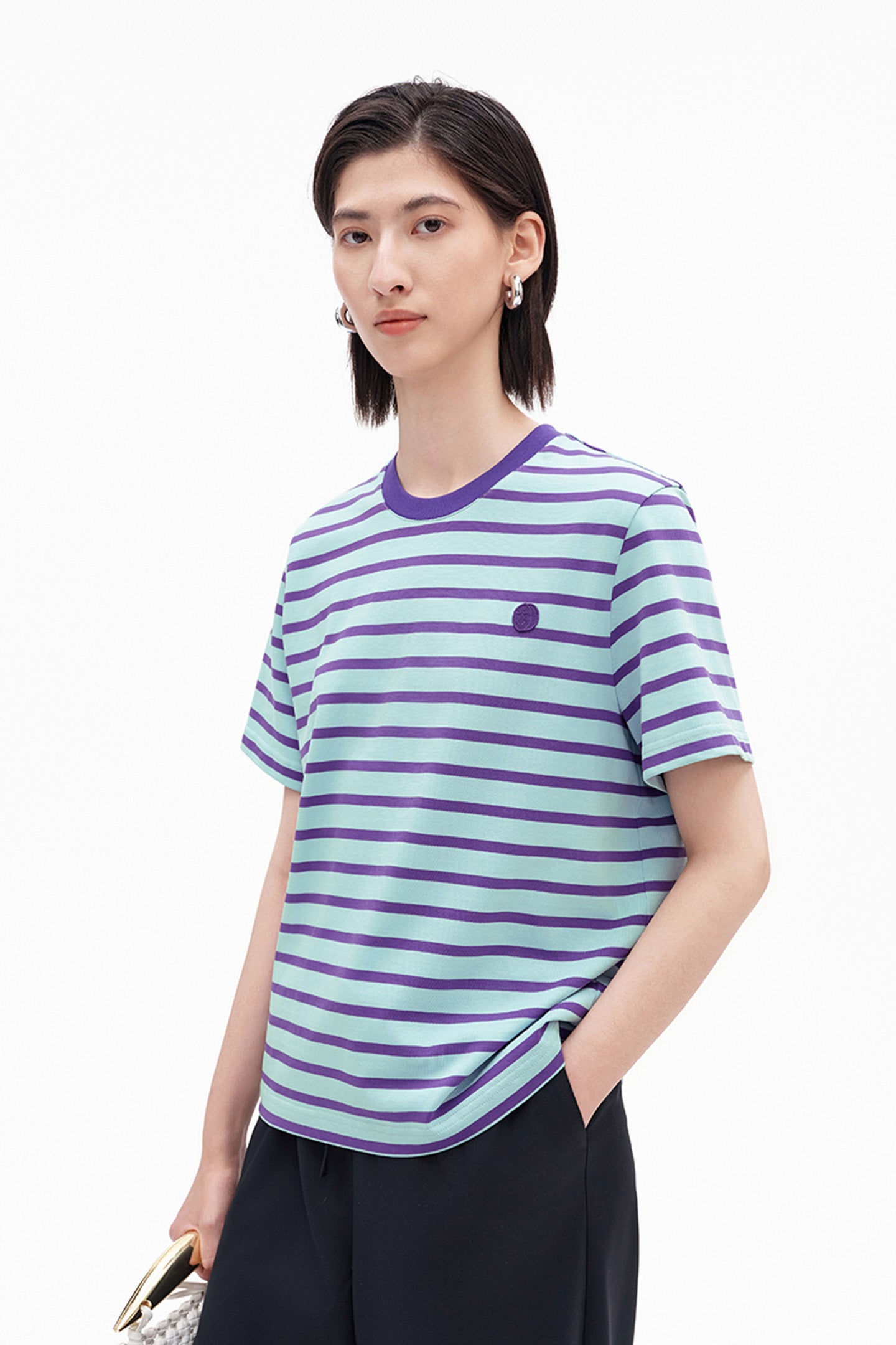 Classic Striped Short-Sleeve Top