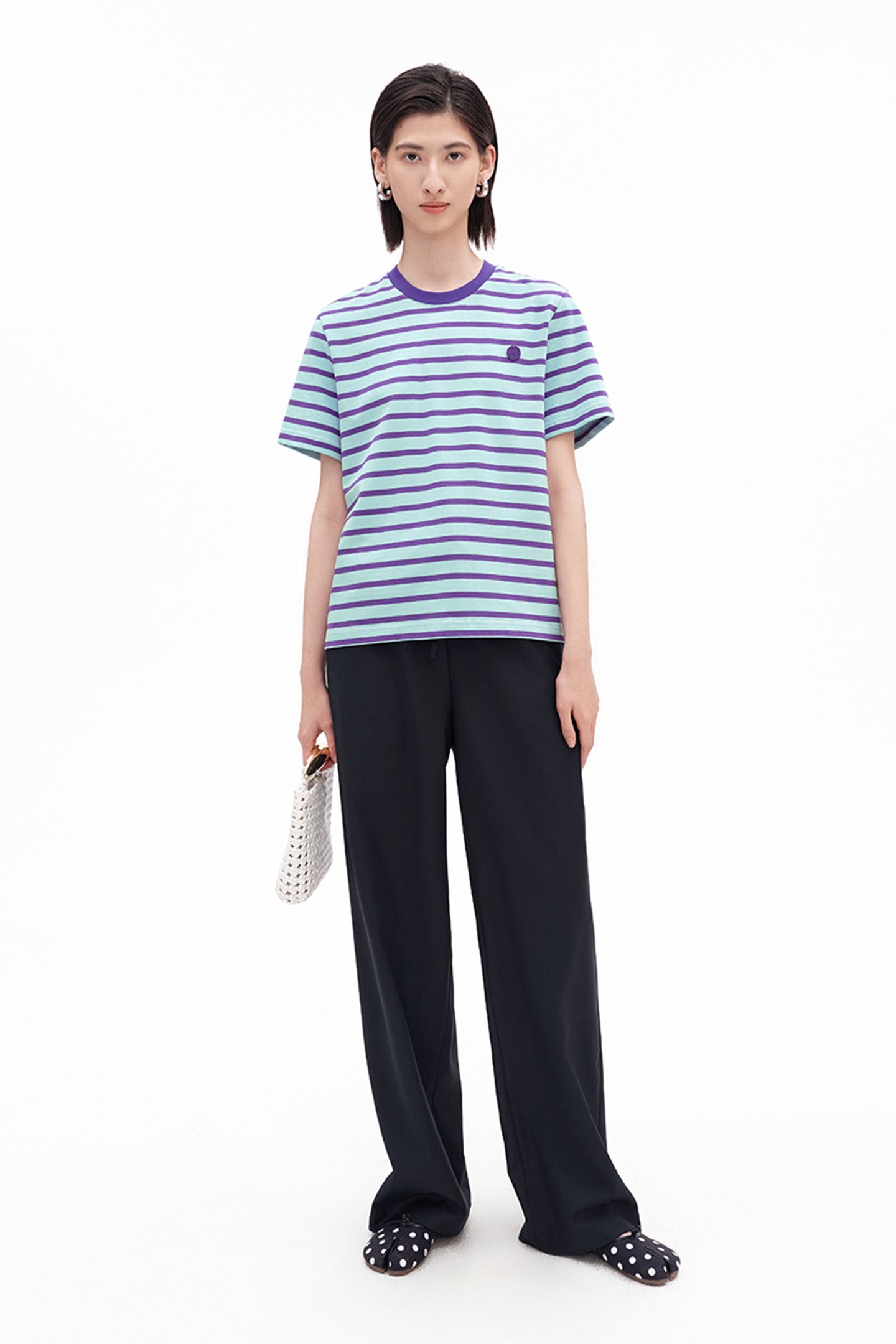 Classic Striped Short-Sleeve Top