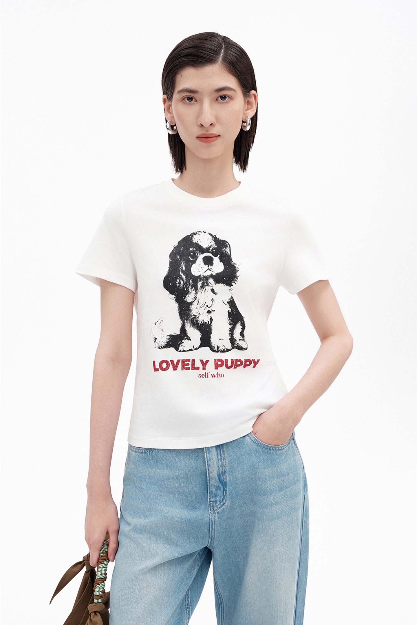 White Springer Spaniel Puppy Short-Sleeve T-Shirt
