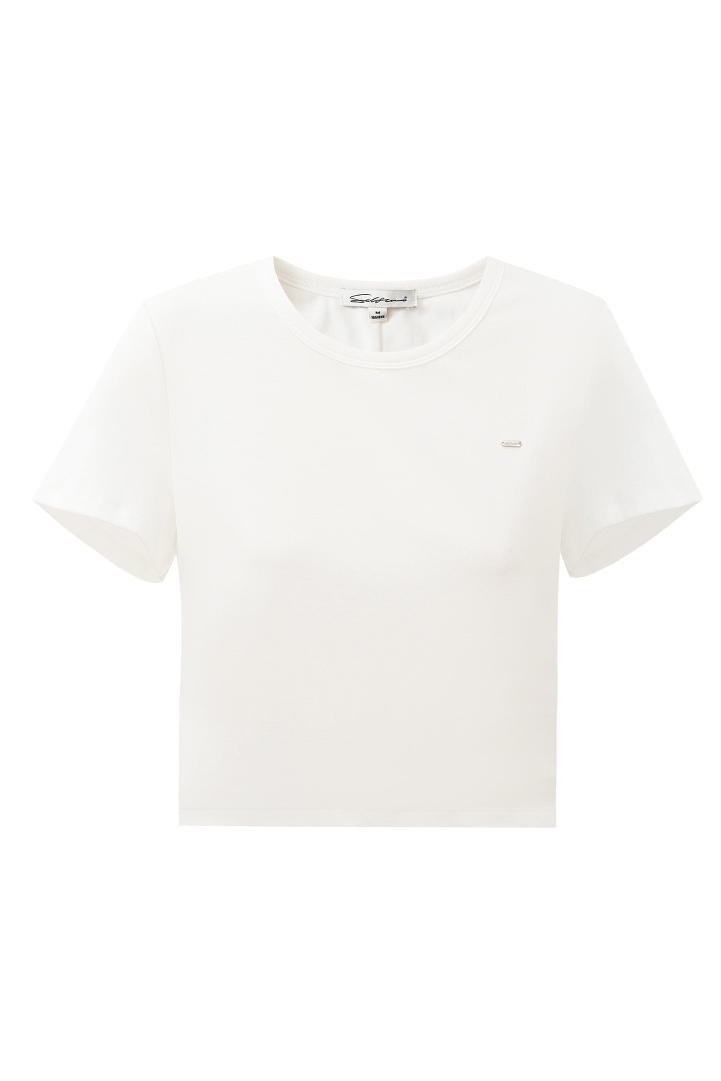 Lyocell-Cotton Blend Short-Sleeve Top