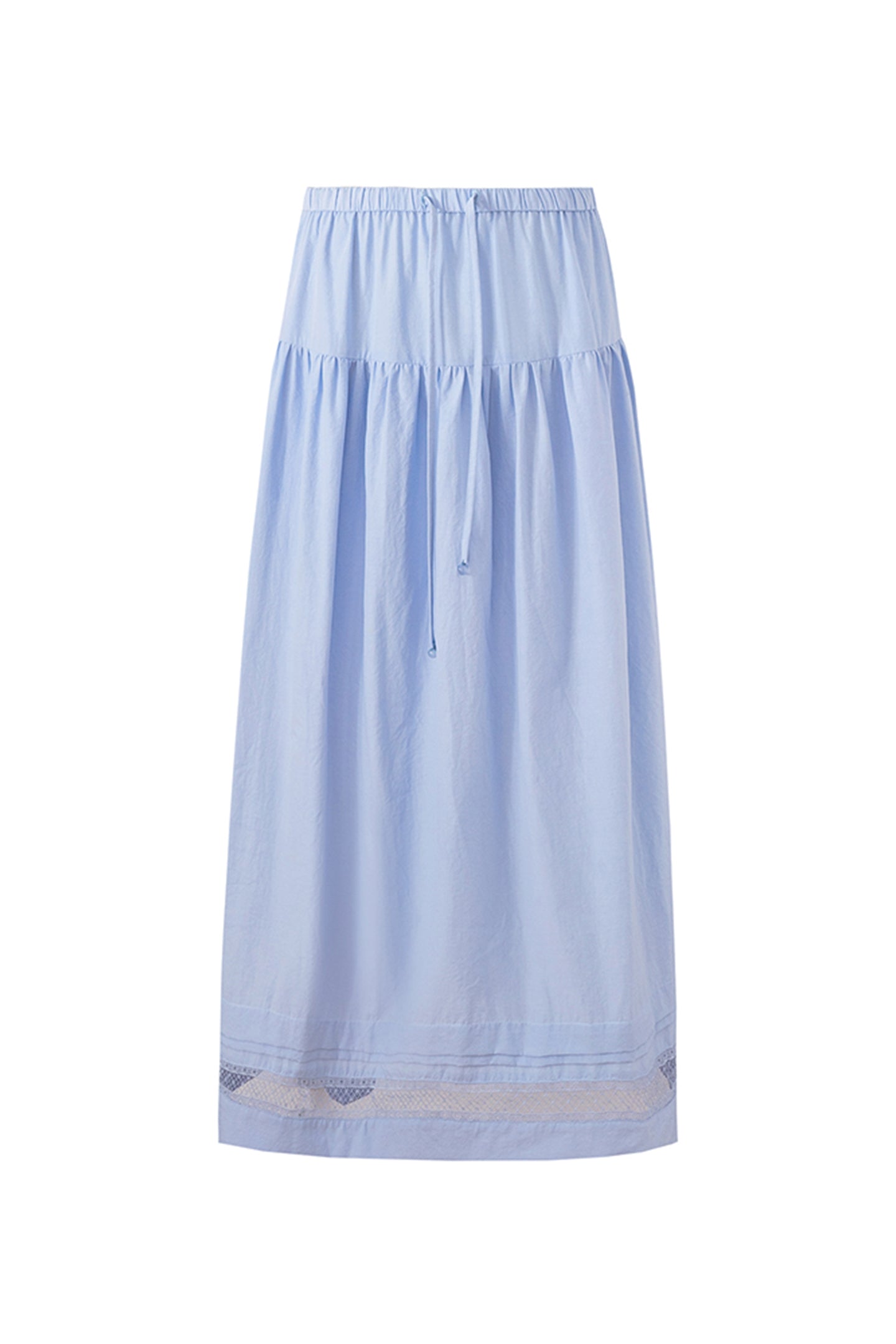 SELFWHO Meconopsis series hollow lace stitching skirt + top set for women