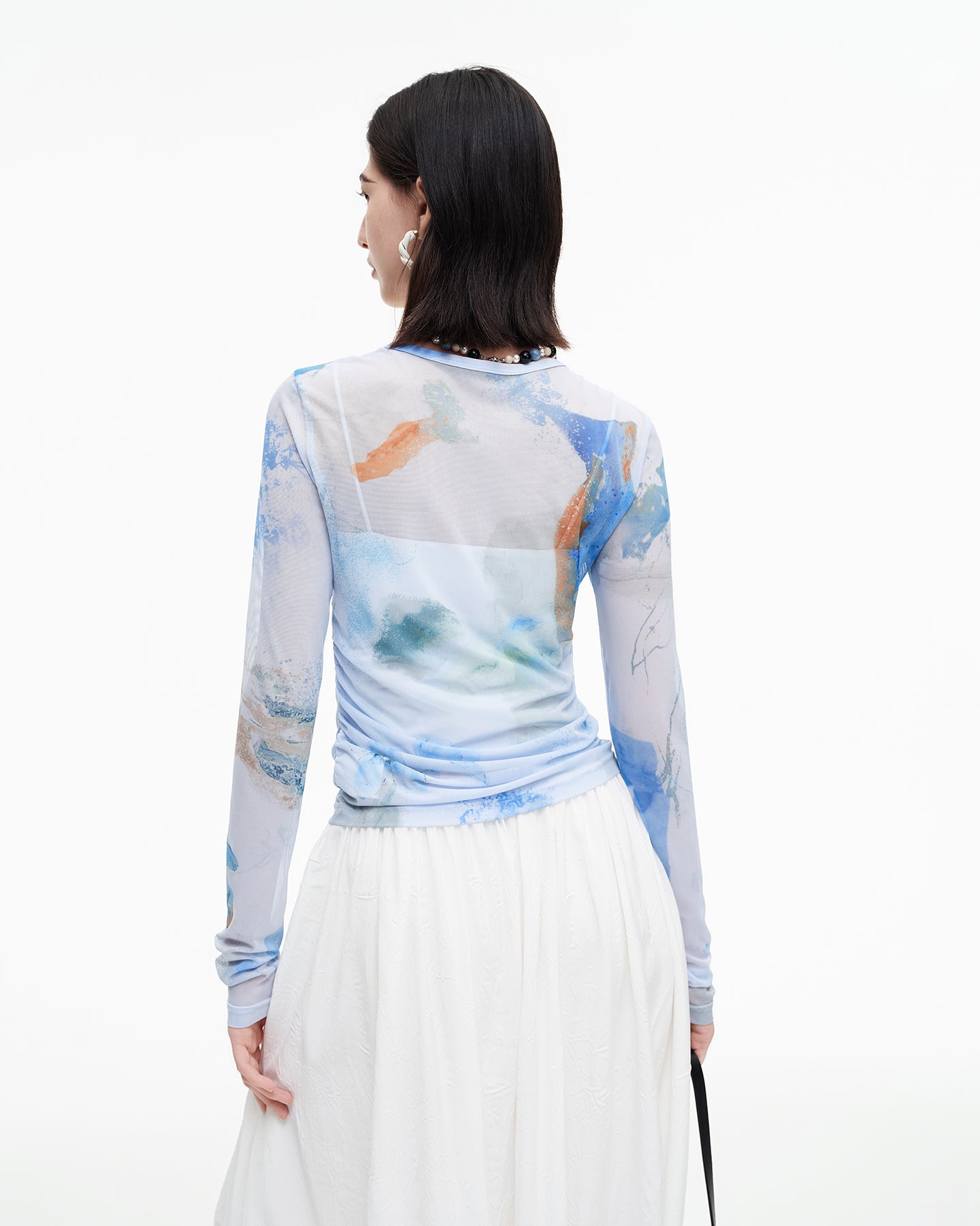 Meconopsis series printed bottoming shirt