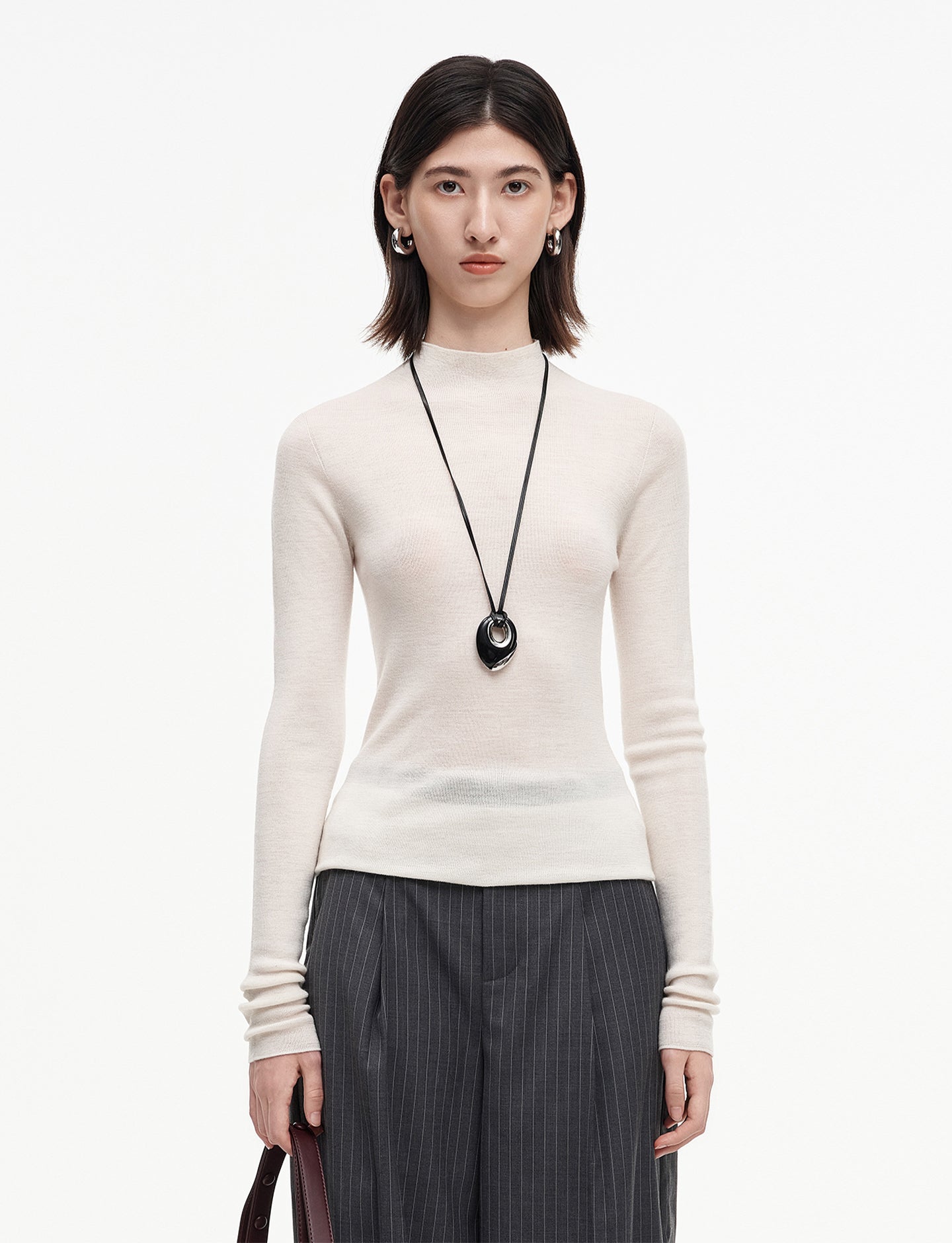 Merino Wool Half Turtleneck Sweater