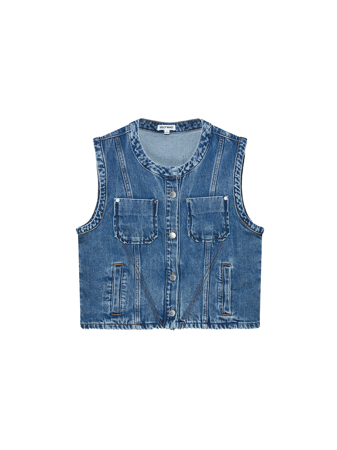 Vintage Vest Jacket Short Denim Vest