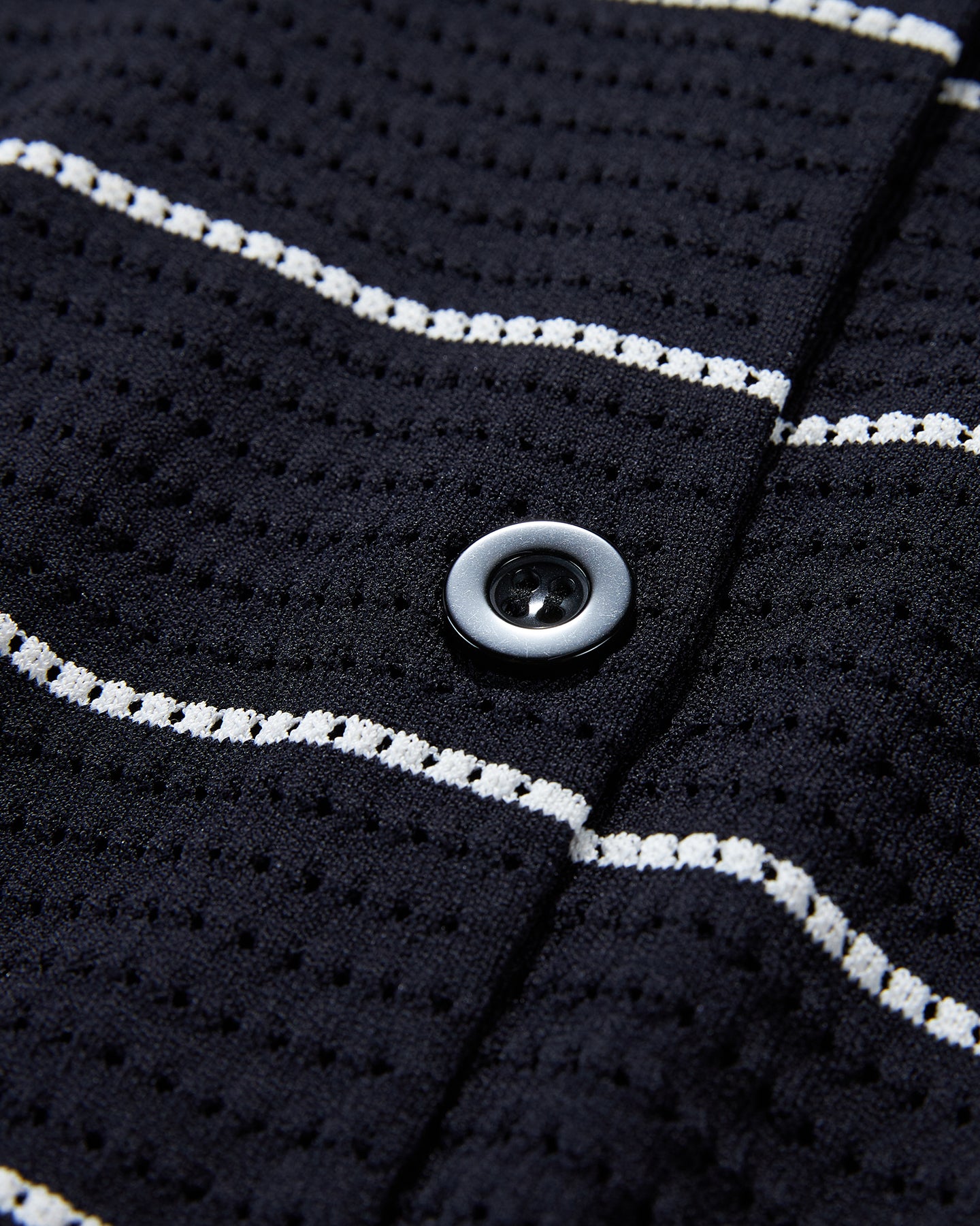 Black Openwork Knit Sweater Long Sleeve T-shirt