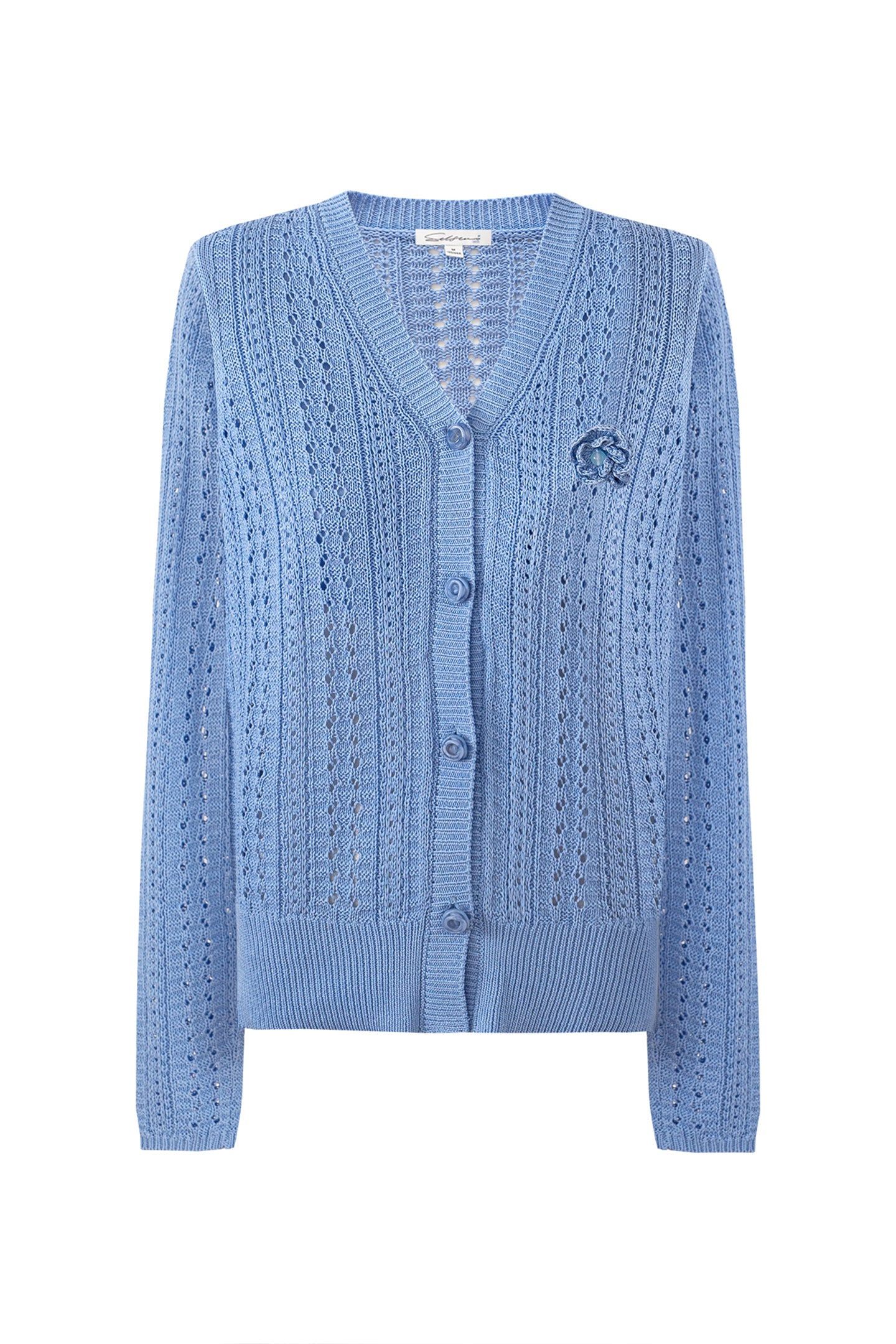 SELFWHO Meconopsis series flower brooch hollow shirt