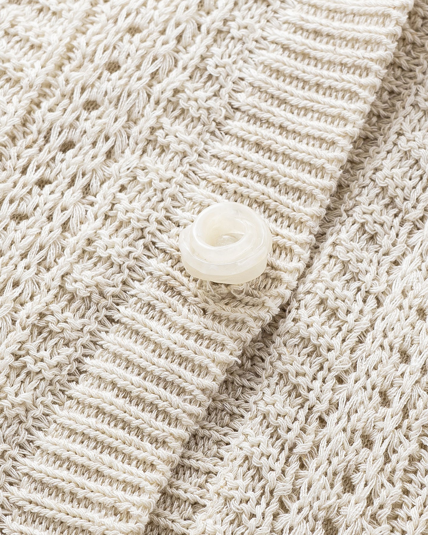 Selfwho Meconopsis series linen knitted hollow vest