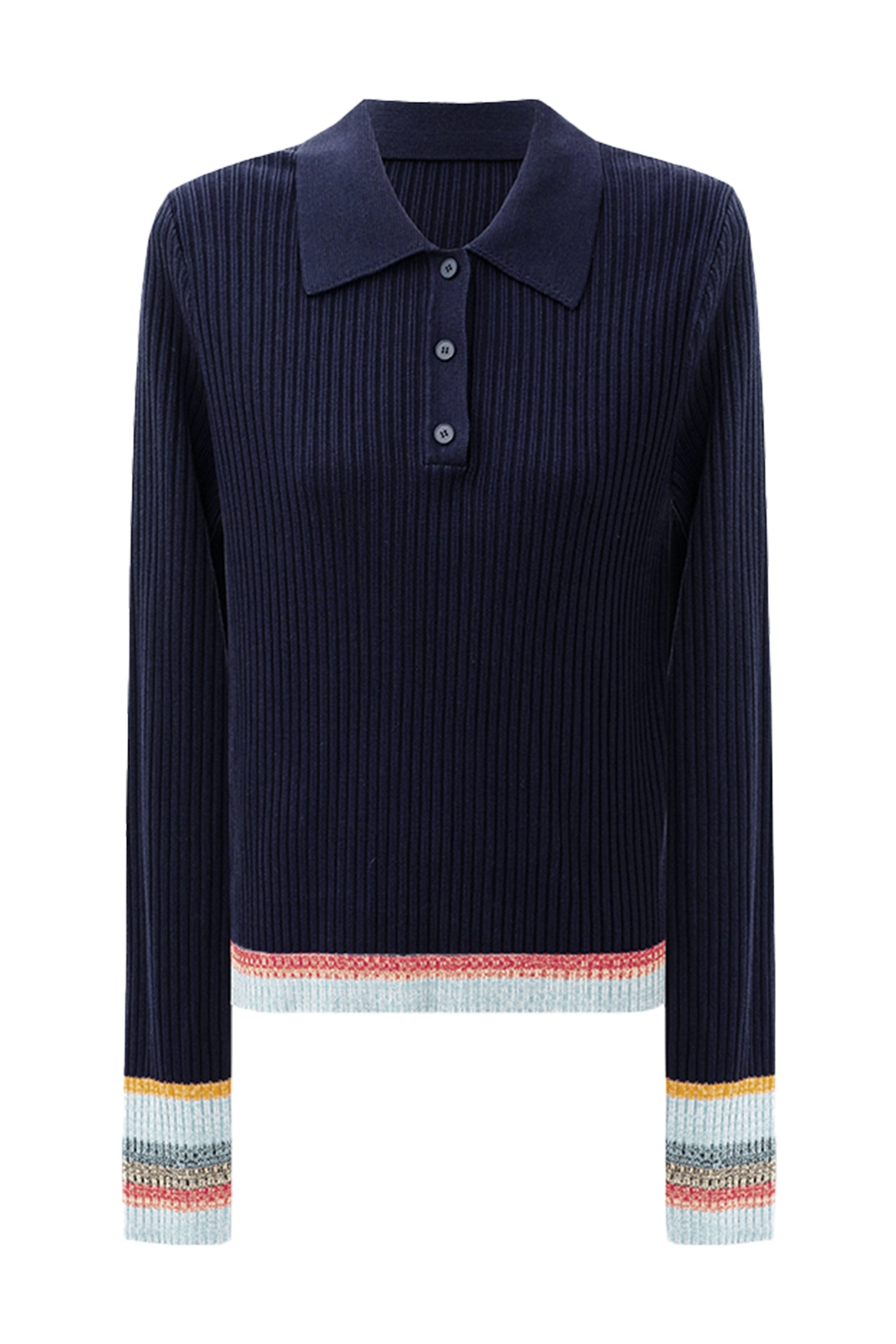 SELFWHO Tencel Sheep And Wool Blended Polo Neck Sweater