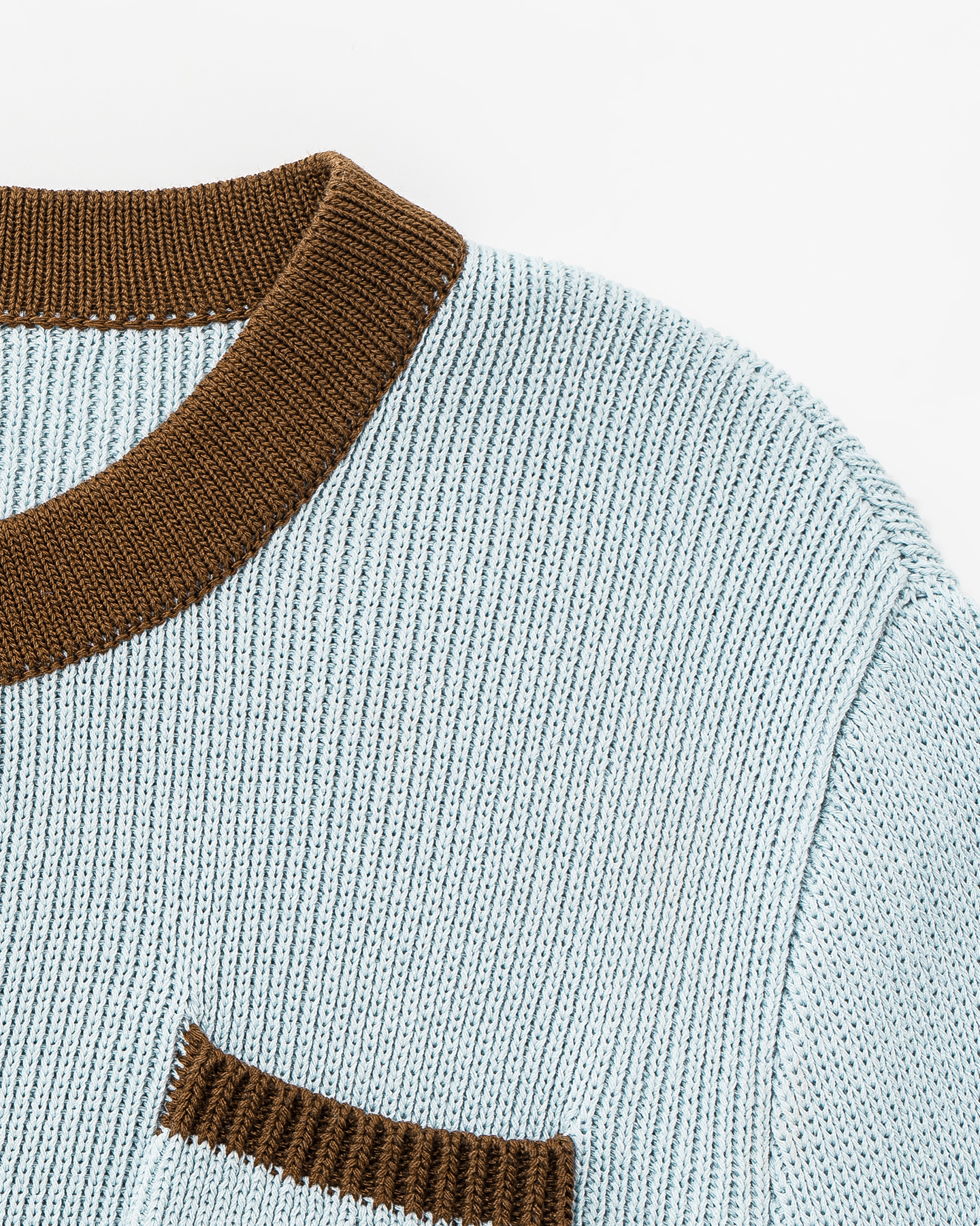 Two-Tone Ribbed Knit Vest and Cardigan Set