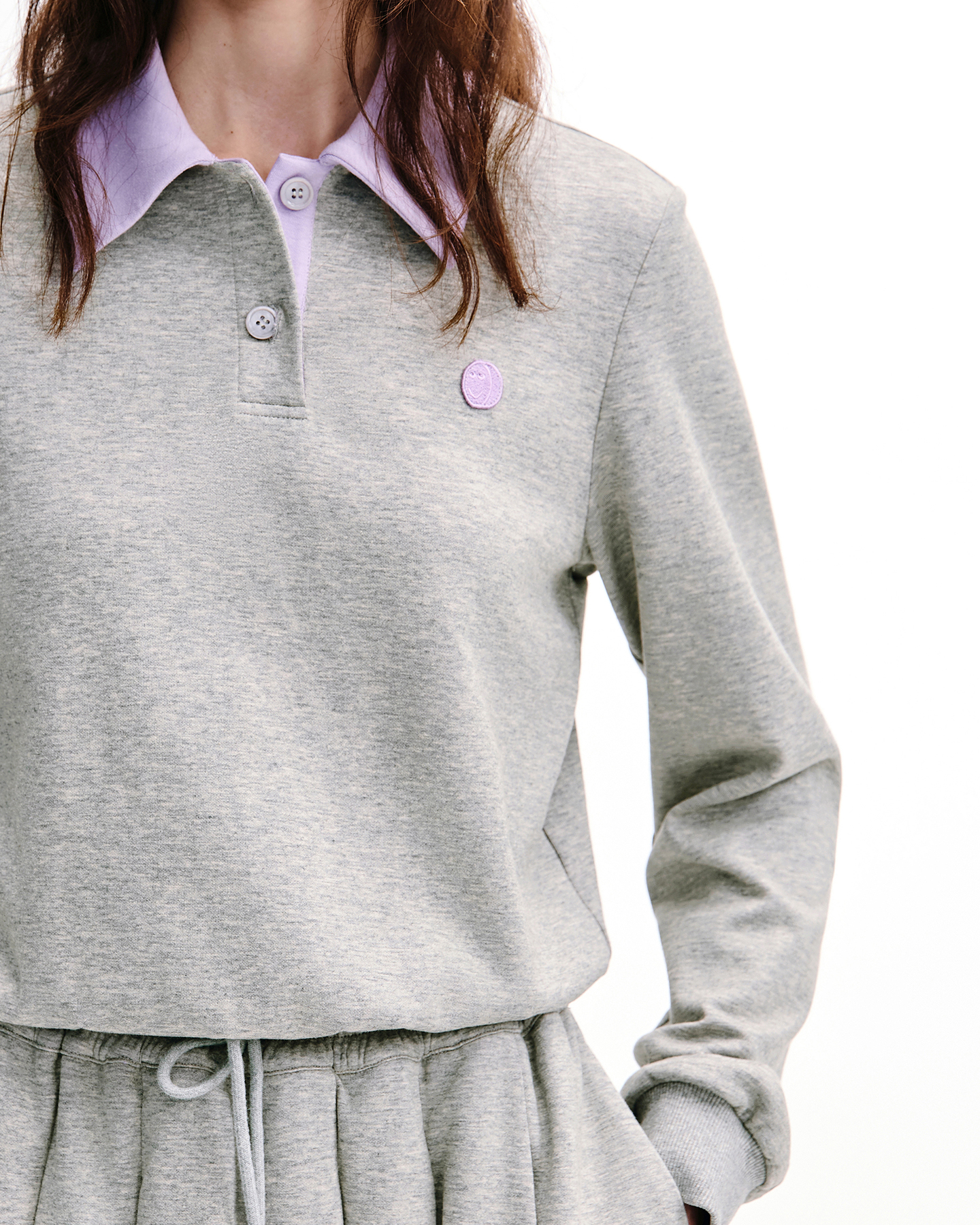 Smiley Polo & Pleated Skirt Co-ord Set