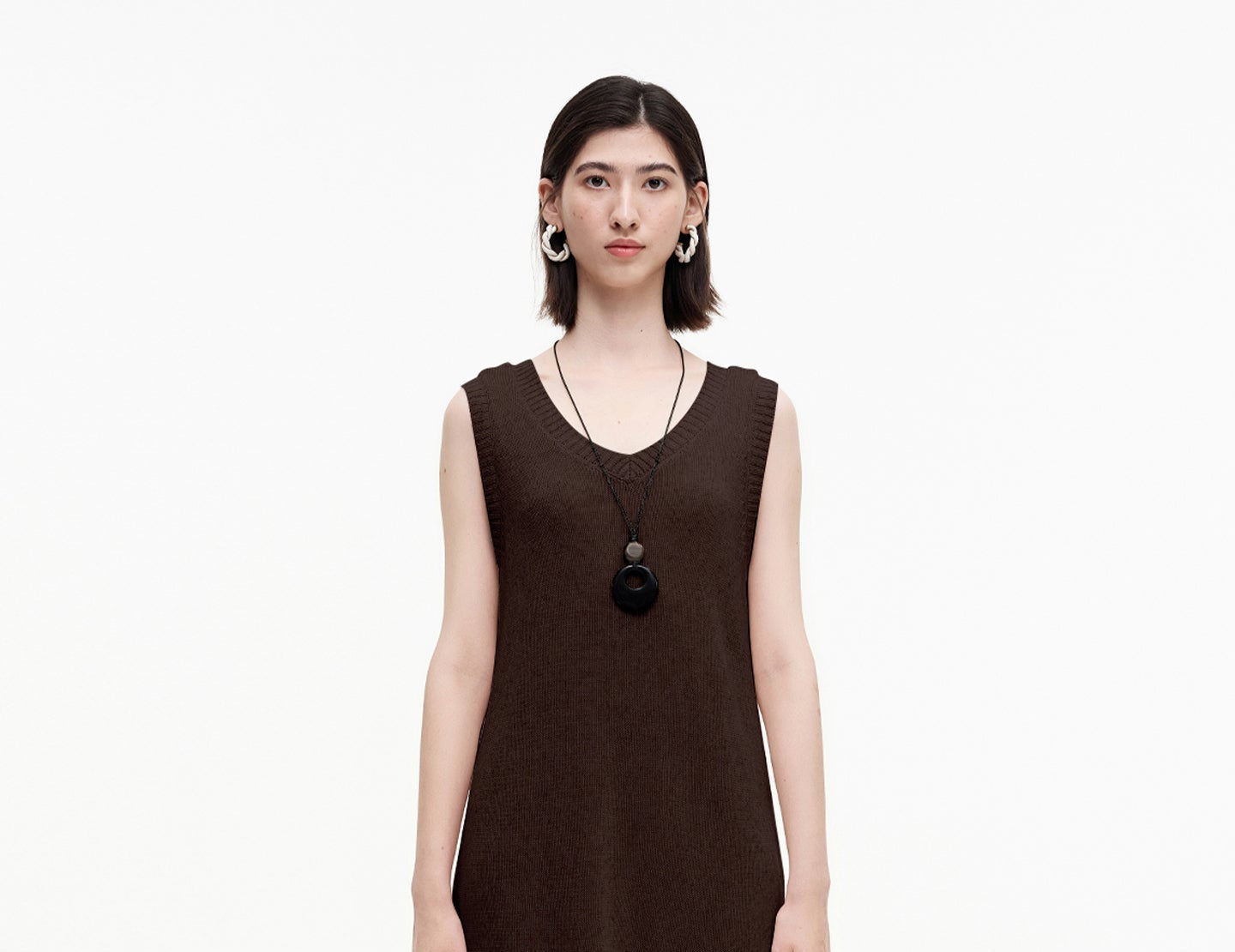 SELFWHO Meconopsis Linen Dress