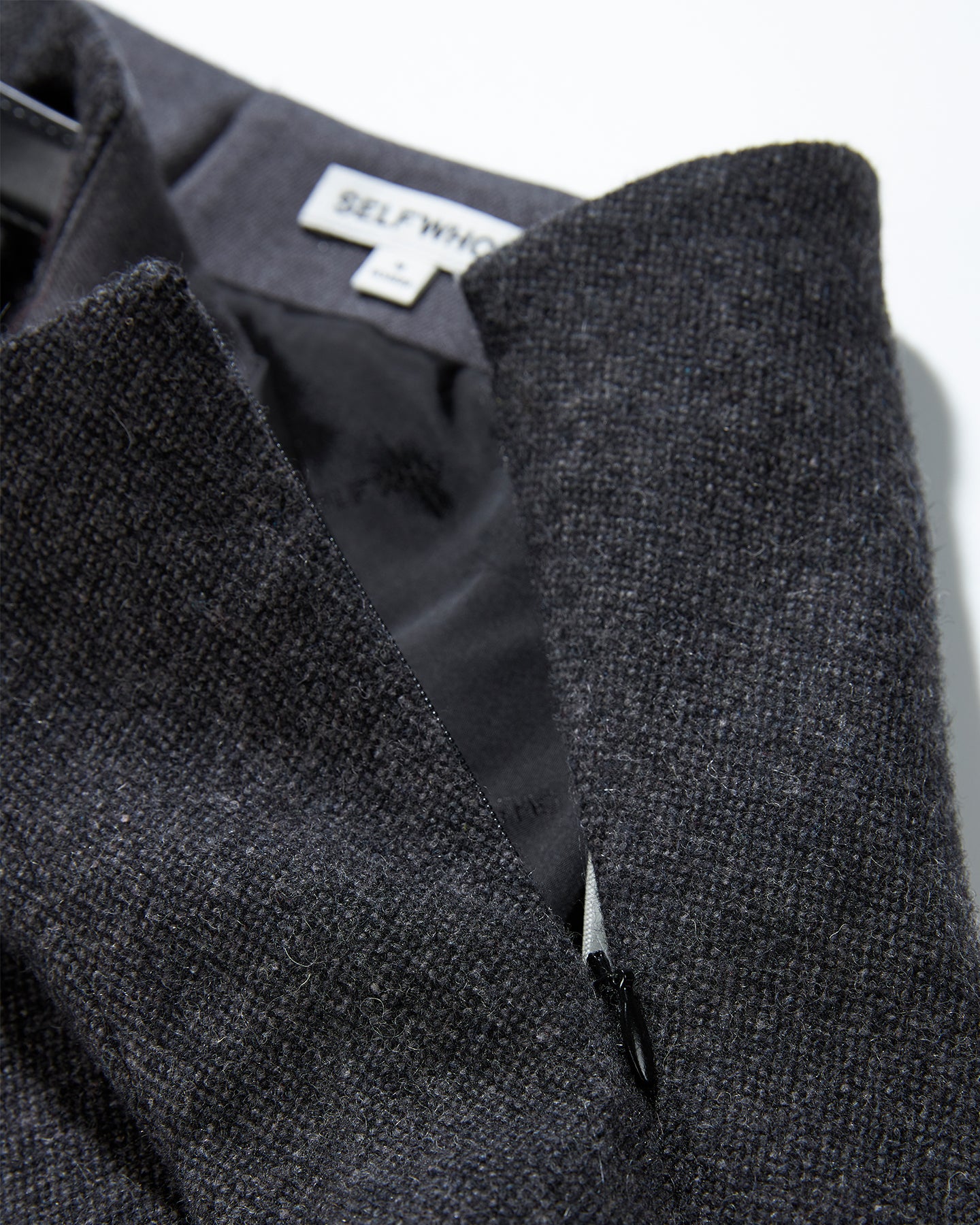 Wool Blend Gray Pleated Skirt