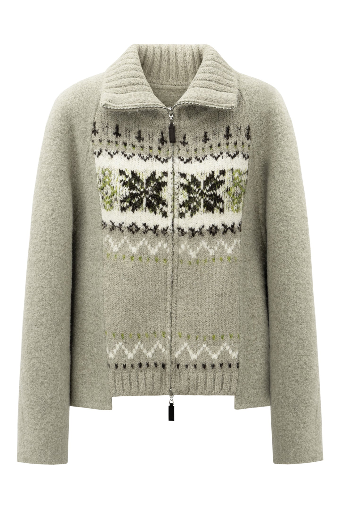SELFWHO Wool Blend Knitted Woolen Coat