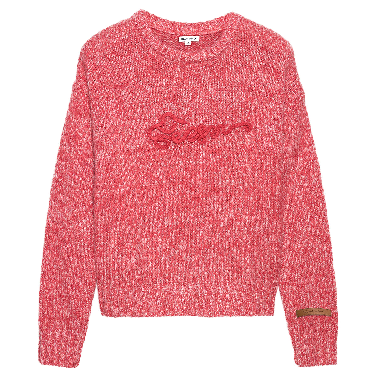 Wool Solid Color Crew Neck Sweater