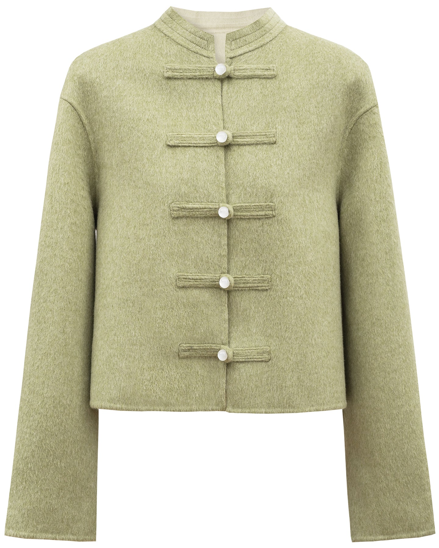 Pink wool Chinese style jacket spring wear
