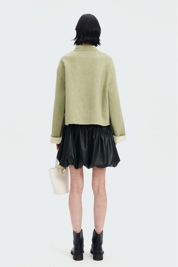 Spring new tops Chinese ethnic style green coat jacket