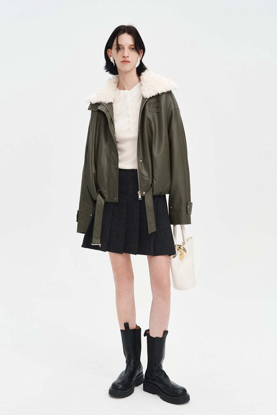 Flight Jacket Green Leather Jacket Clothes