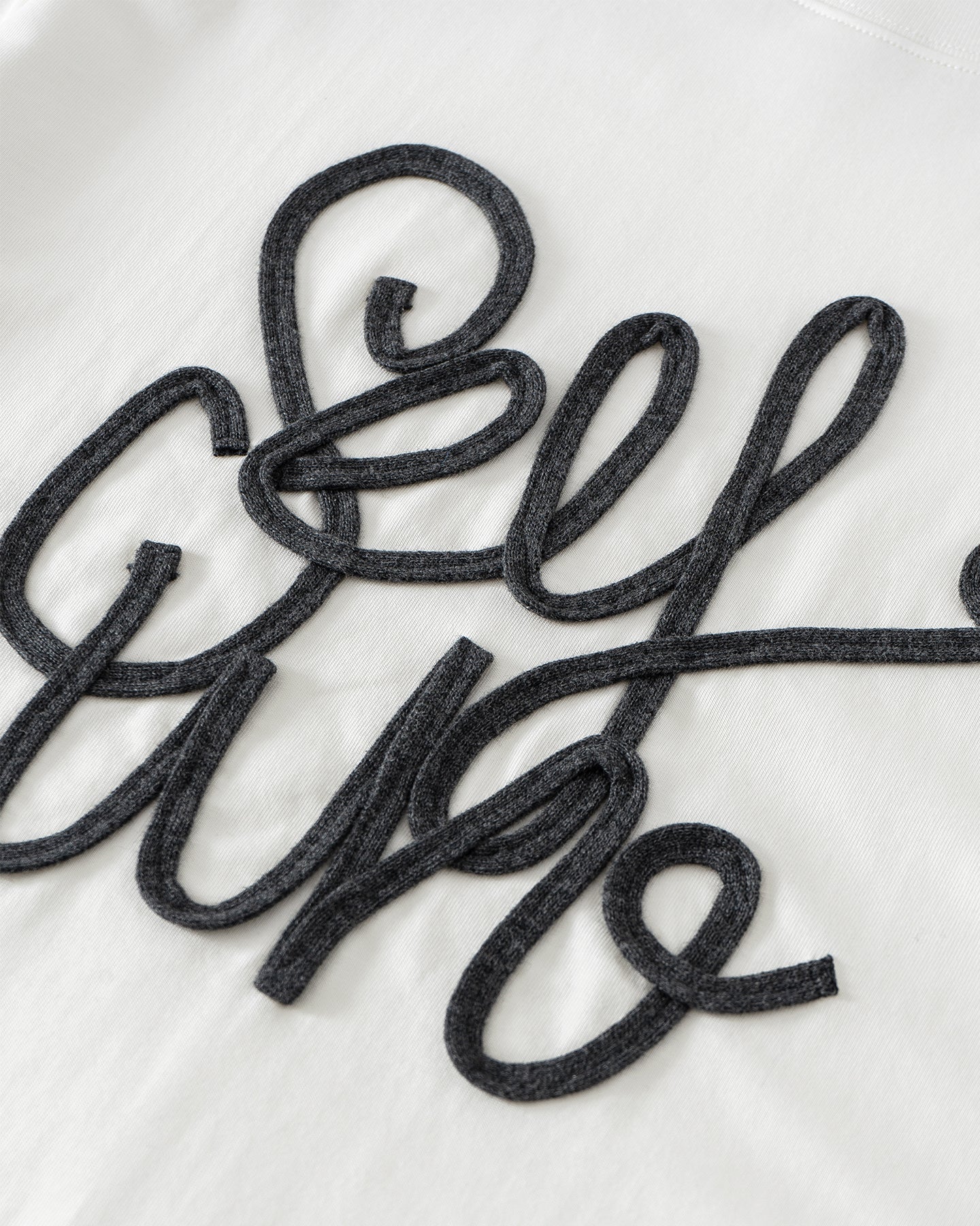 Hand-Embroidered Solid Color T-Shirt