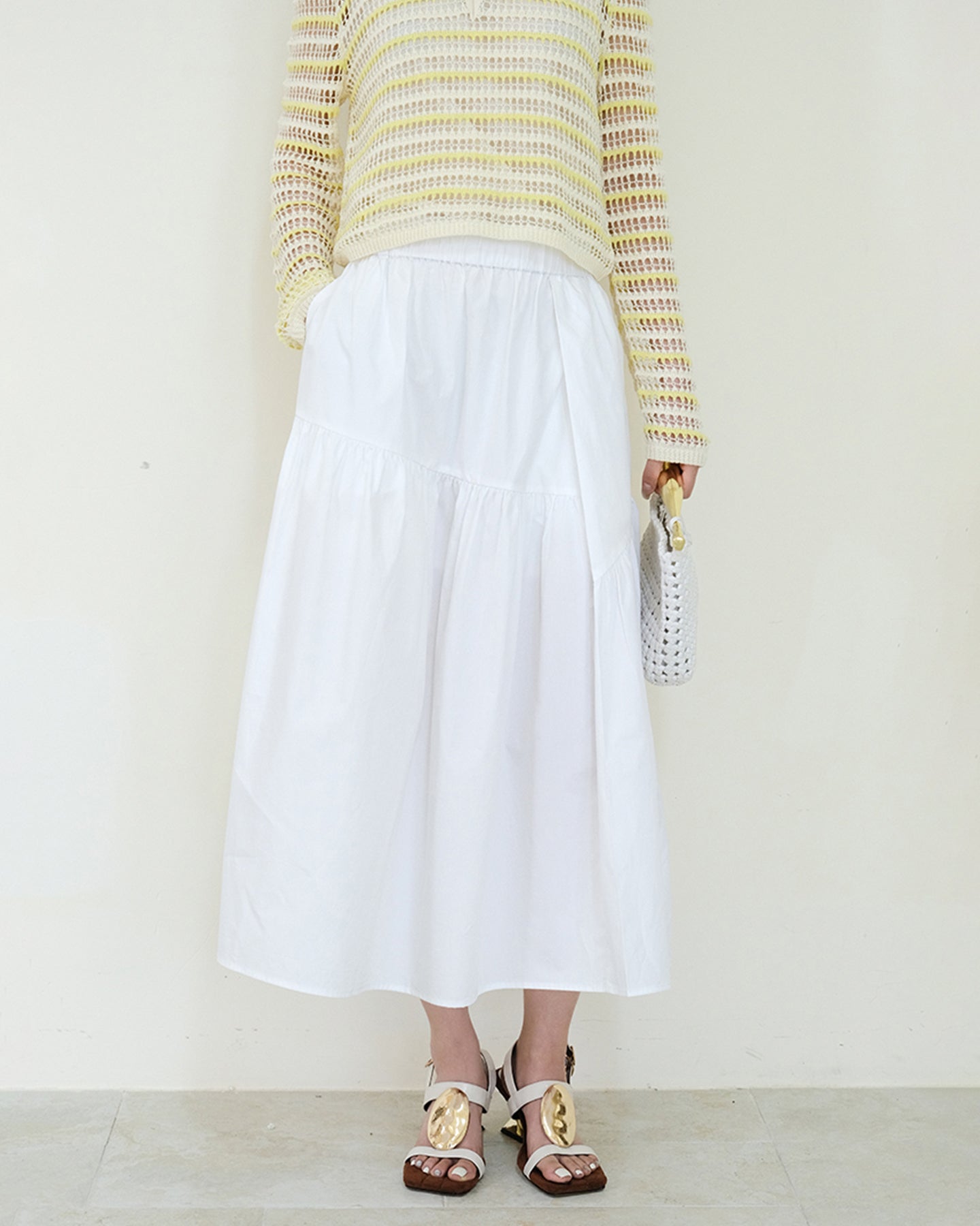 Casual Loose Cotton Khaki Skirt