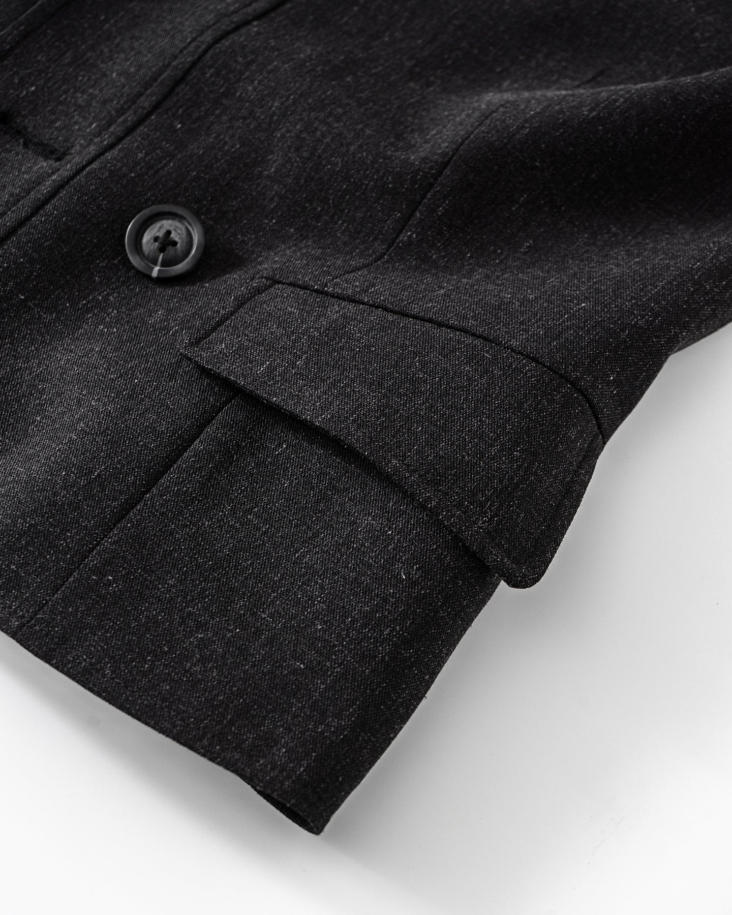 Linen blend suit vest, skirt suit