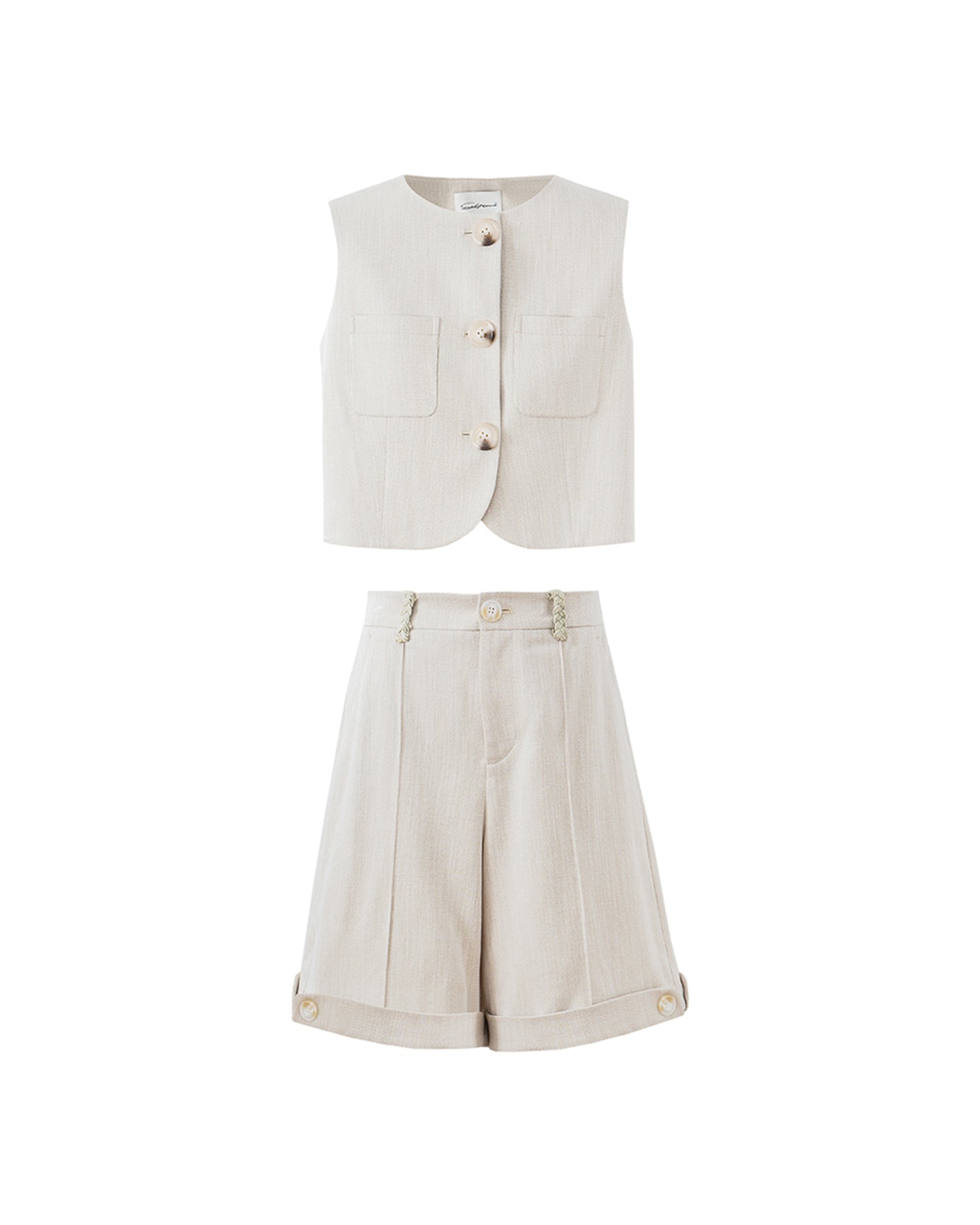 Lyocell Acetate Blended Vest For Women + Shorts
