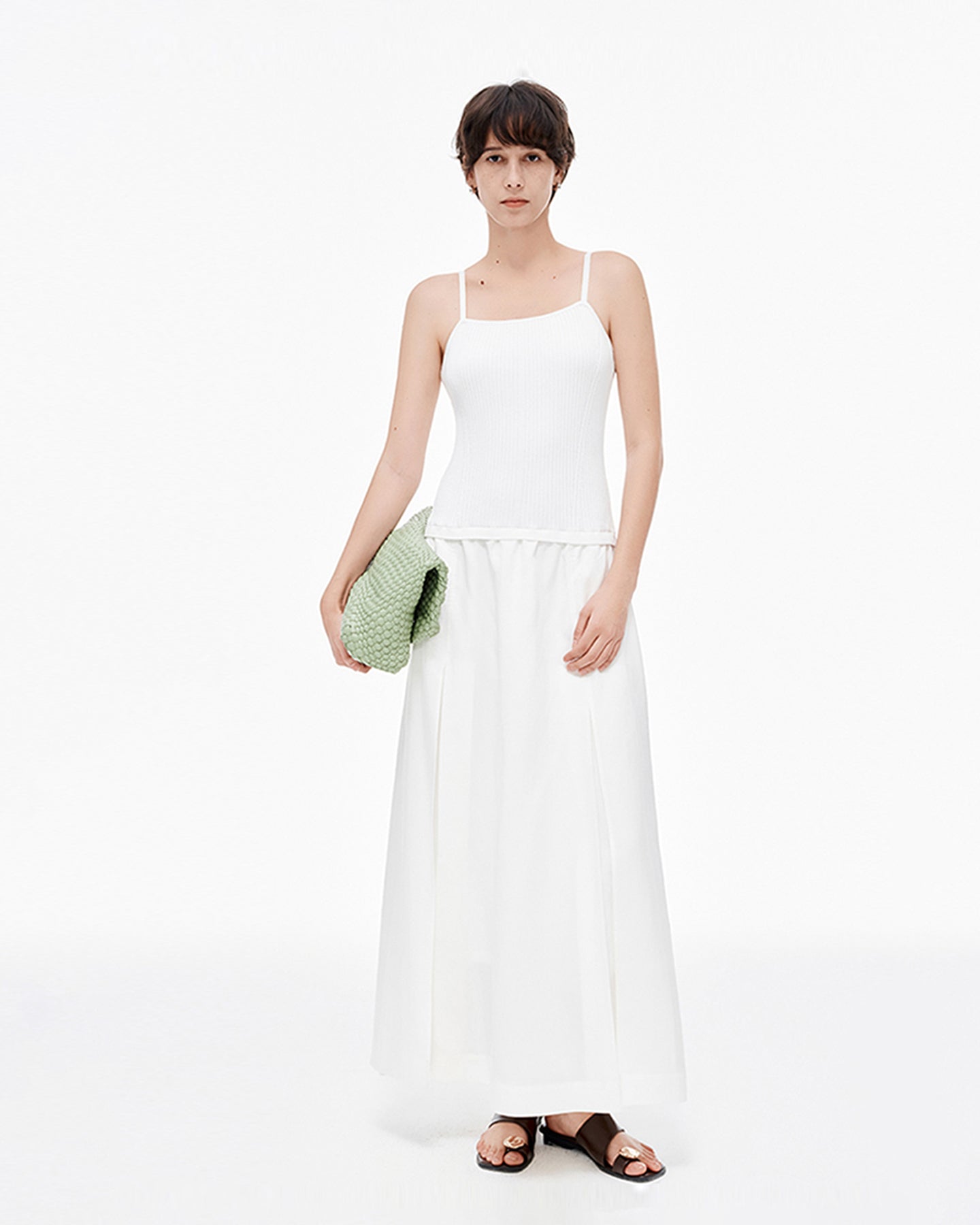 Lyocell Blended Suspender Skirt