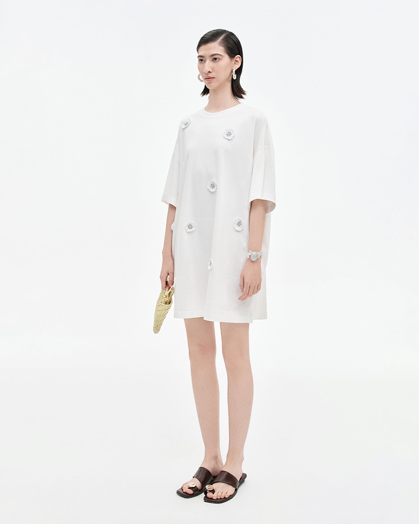 Acetate Blend Woven Patchwork Dress