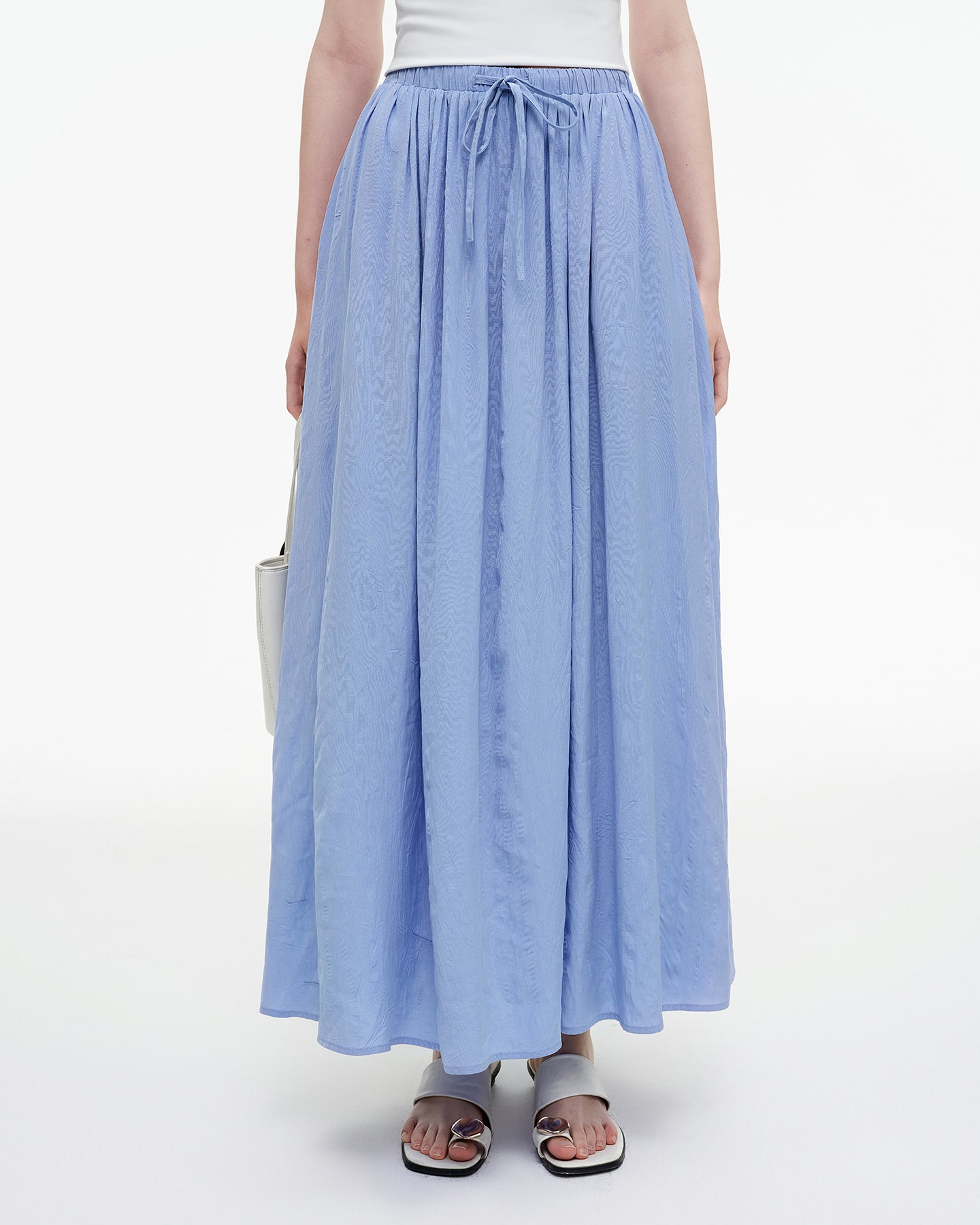 Meconopsis series pleated drawstring skirt