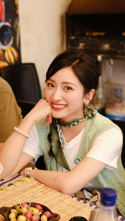 SELFWHO Linen Blend Hollow Knit Vest（Same style as Shen Yue）