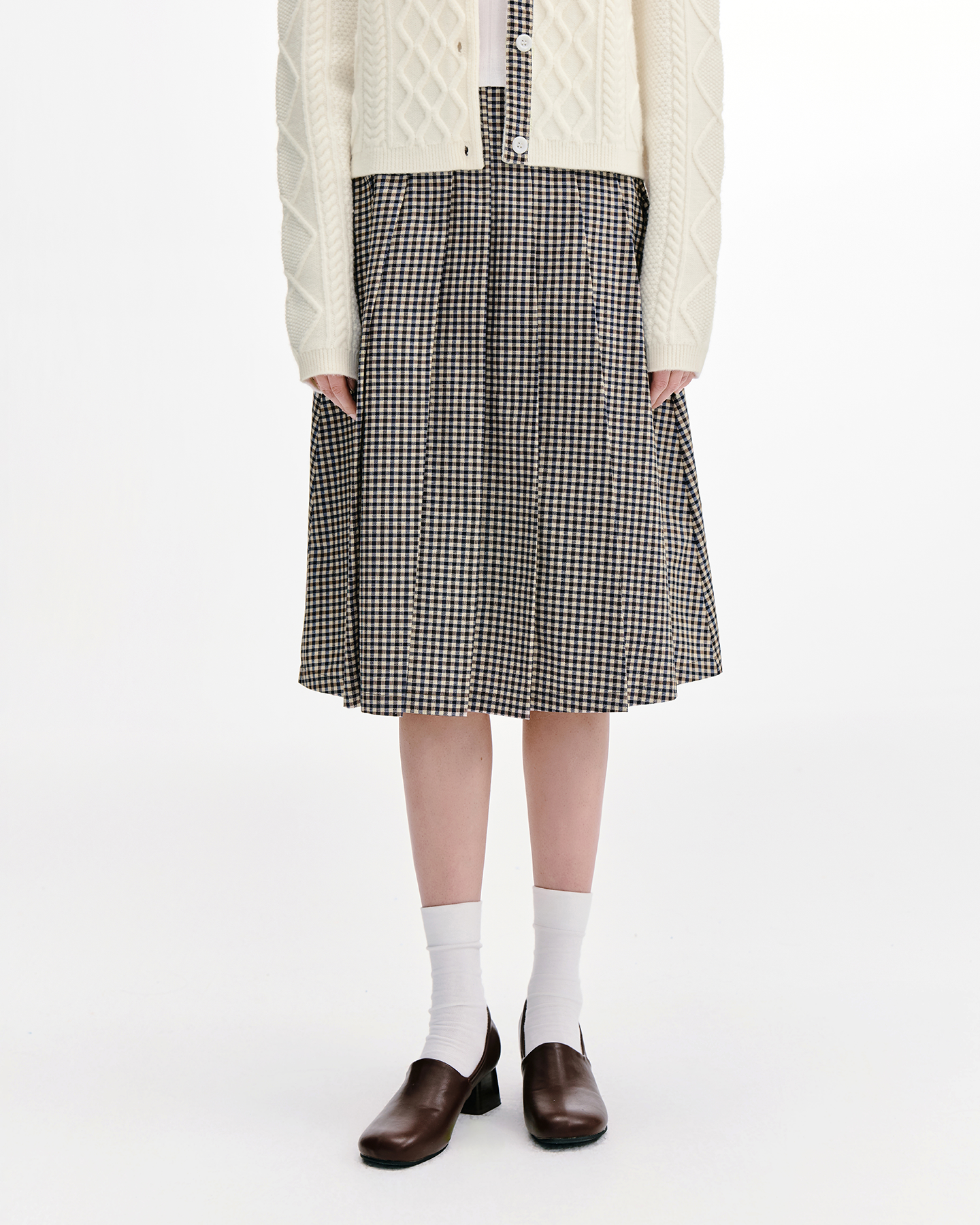 Vintage-Plaid Mini Skirt – Cotton