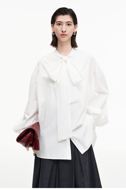 SELFWHO Tencel Cotton Blend French Collar Shirt