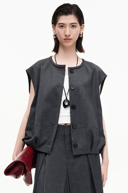 SELFWHO Classic High-Intelligence Jacket, Five-Point Skirt Suit