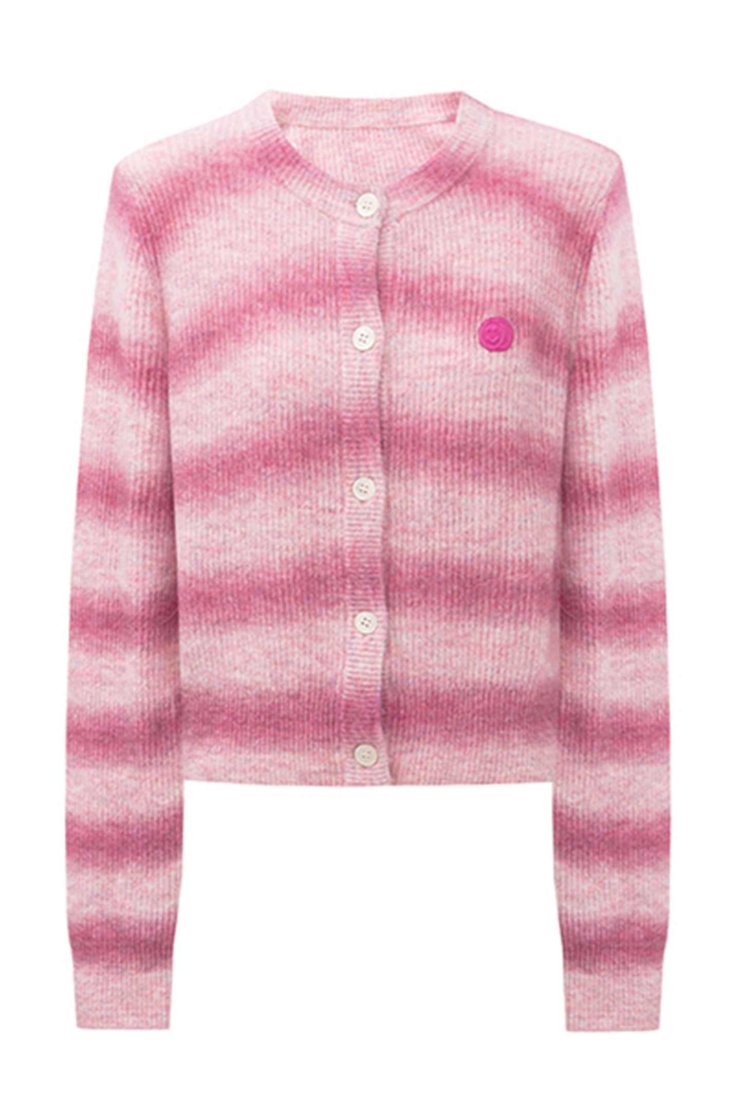 Alpaca blend gradient knitted cardigan