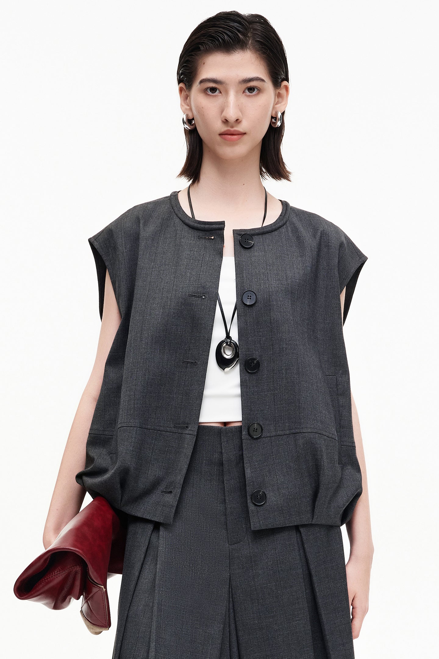 SELFWHO Classic High-Intelligence Jacket, Five-Point Skirt Suit