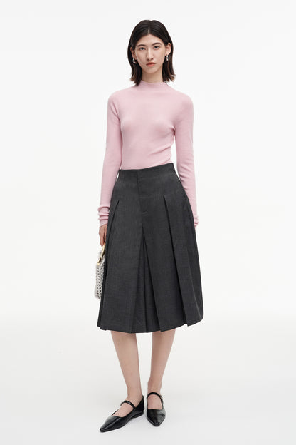 SELFWHO Merino Wool Half Turtleneck Sweater