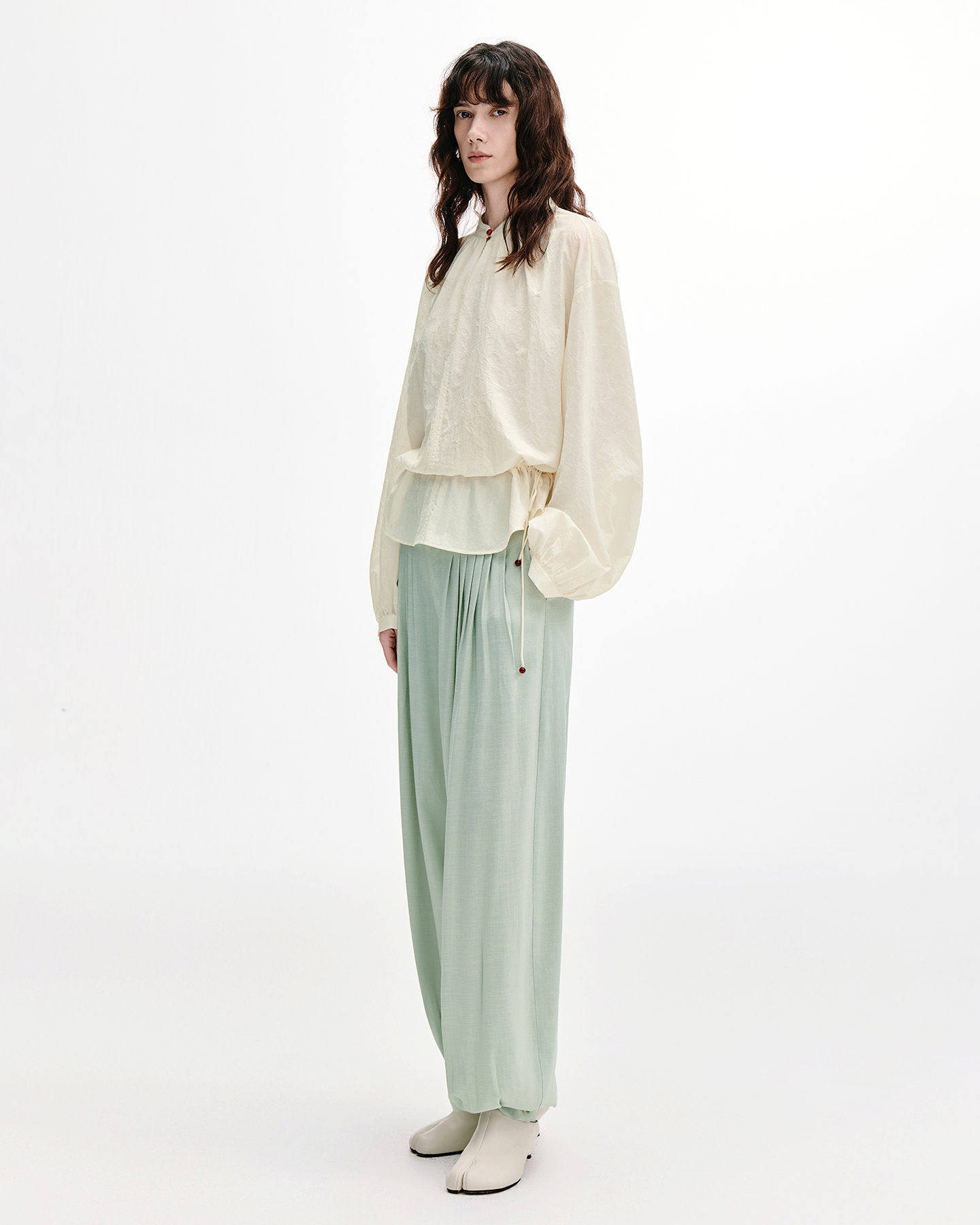 Drapey Balloon Pants – Acetate-Blend