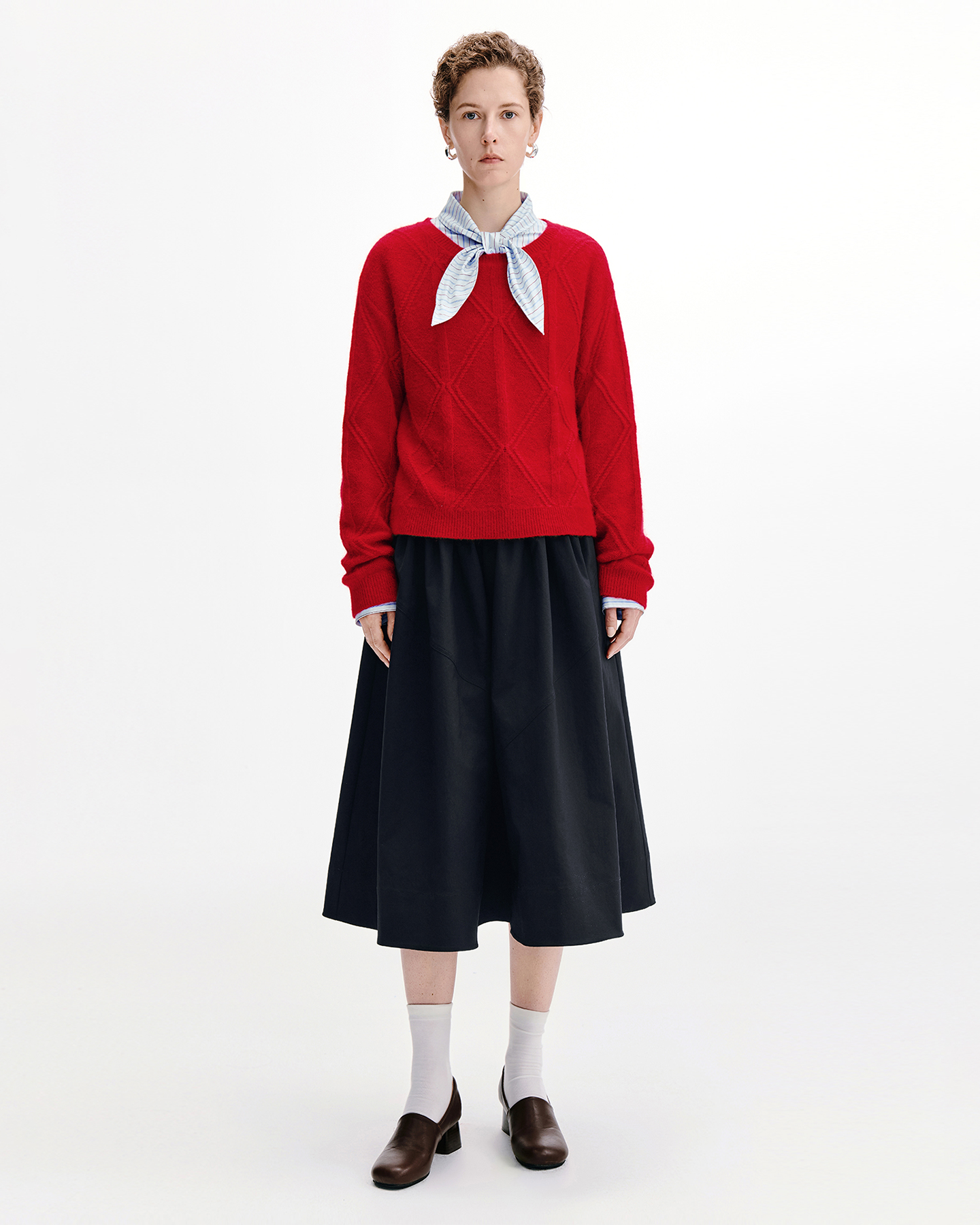 Cargo Flared A-Line Silhouette Midi Skirt
