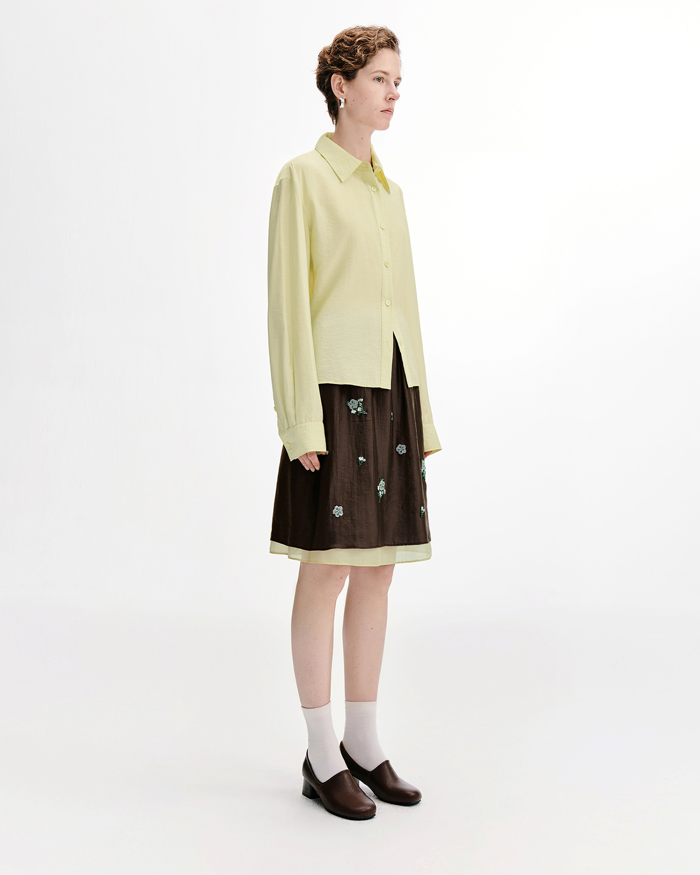 Back-Pleat Shirt – Silk-Modal Blend