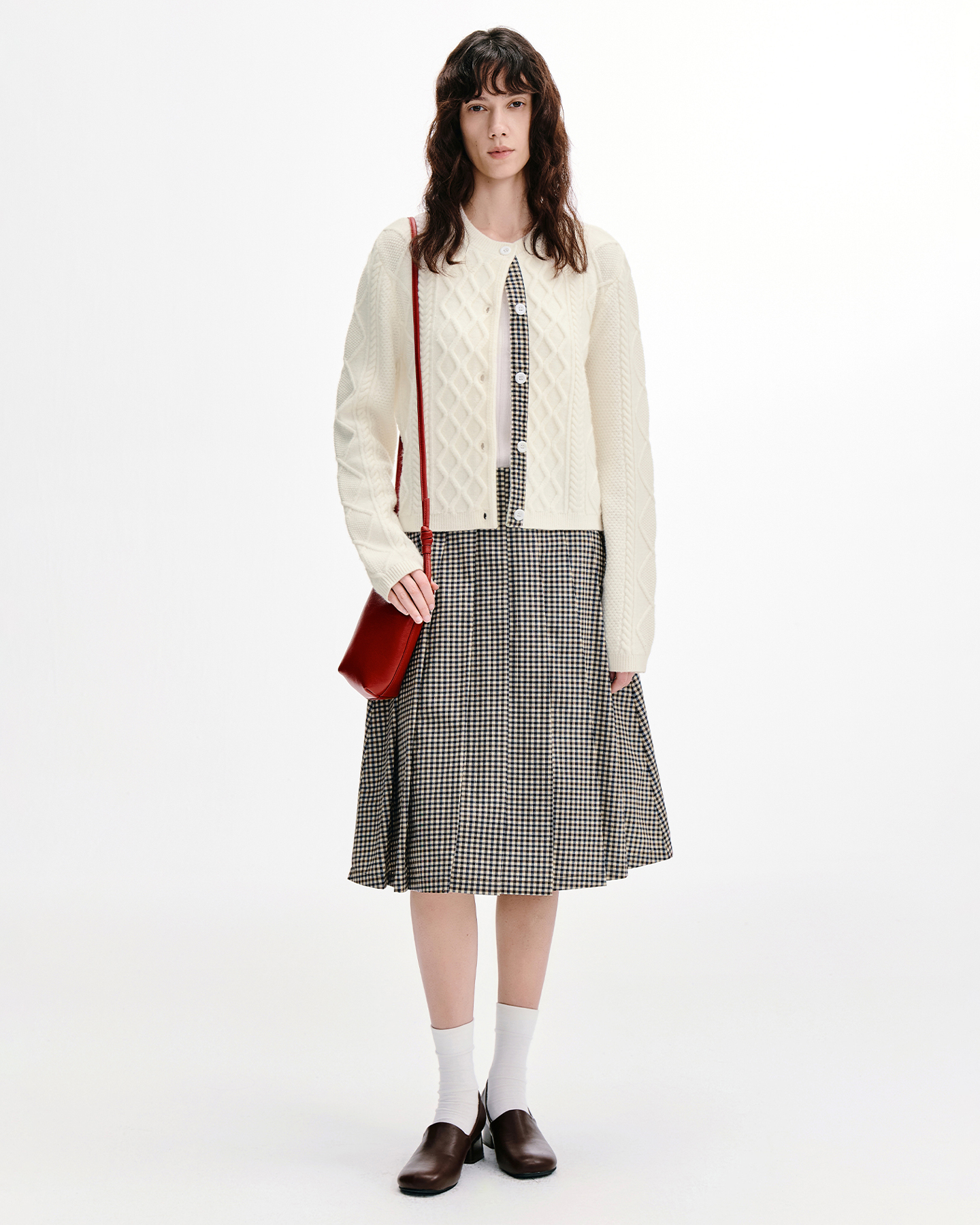 Vintage-Plaid Mini Skirt – Cotton
