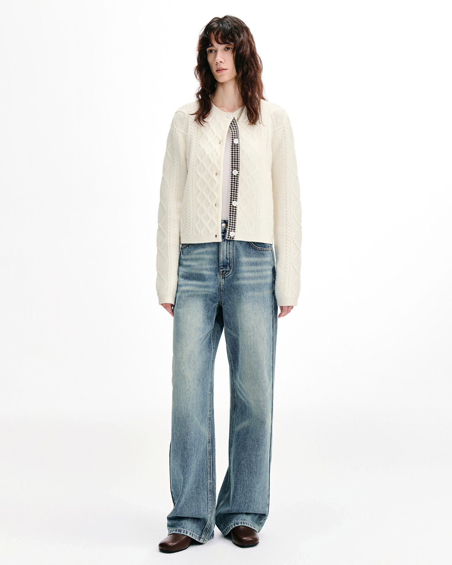 High Rise Straight Jeans – Vintage Blue Wash