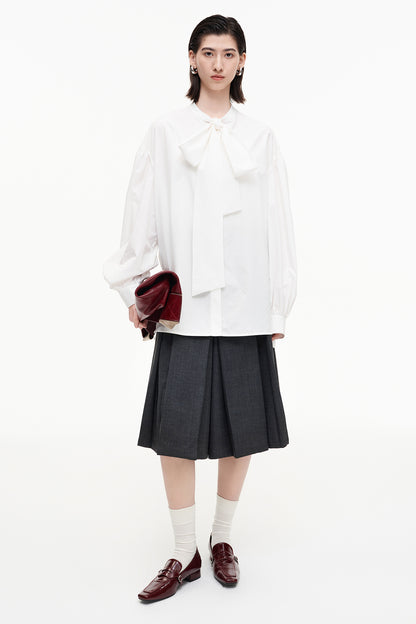 SELFWHO Tencel Cotton Blend French Collar Shirt