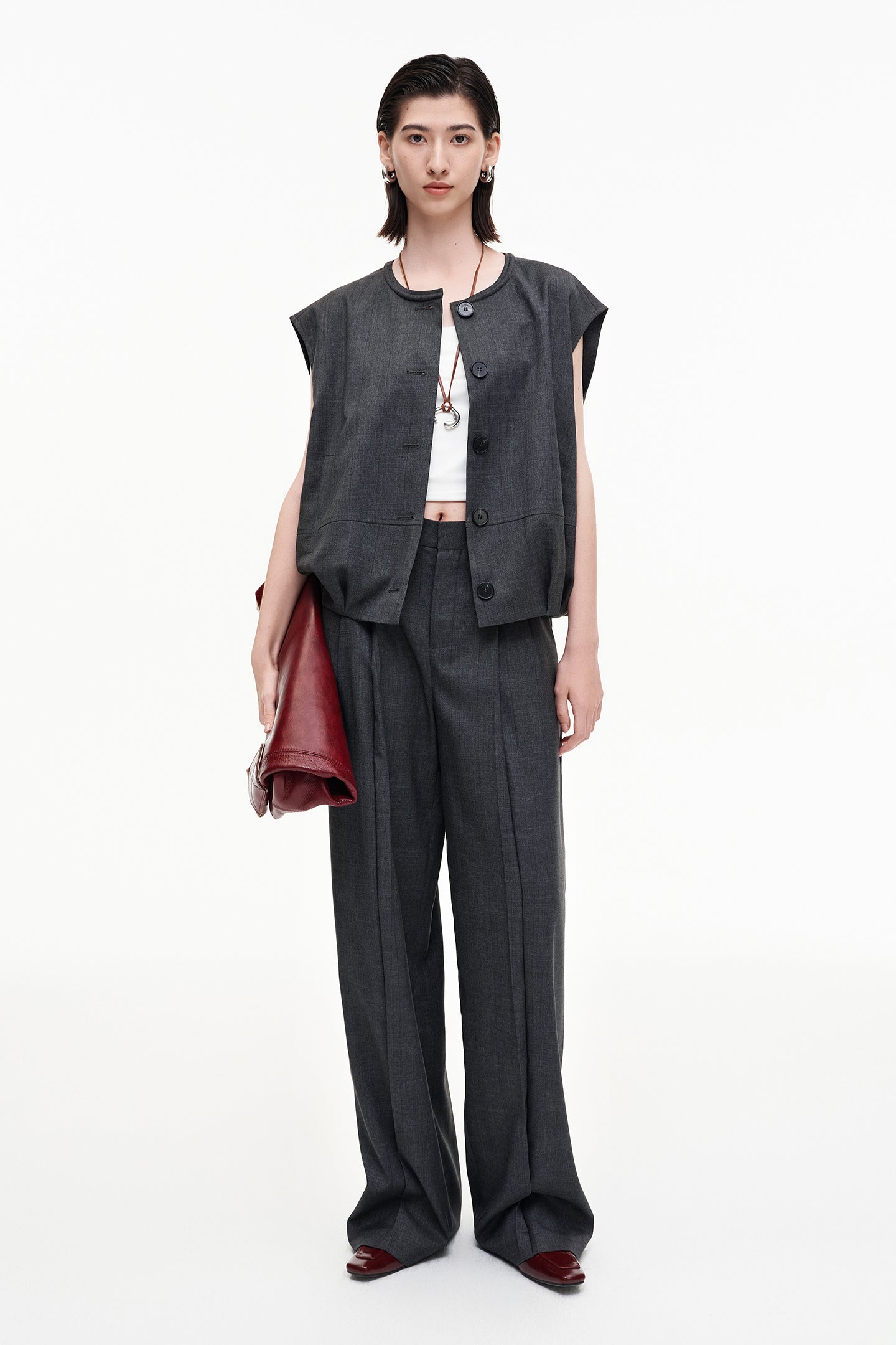 SELFWHO Classic High-Intelligence Jacket, Five-Point Skirt Suit