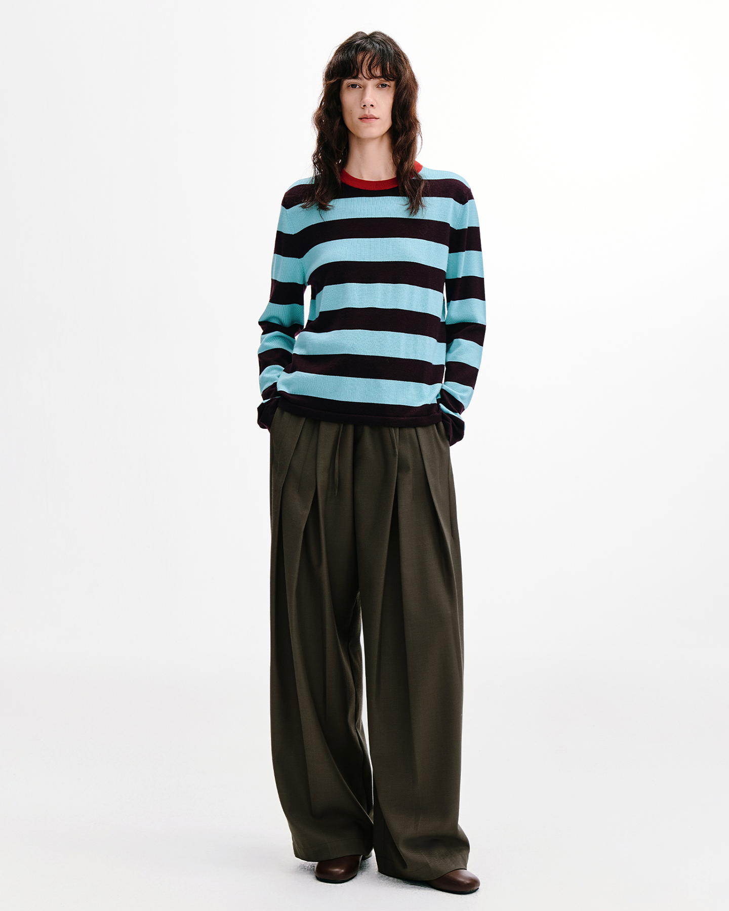 Stripe Knit Tee – Wool Blend