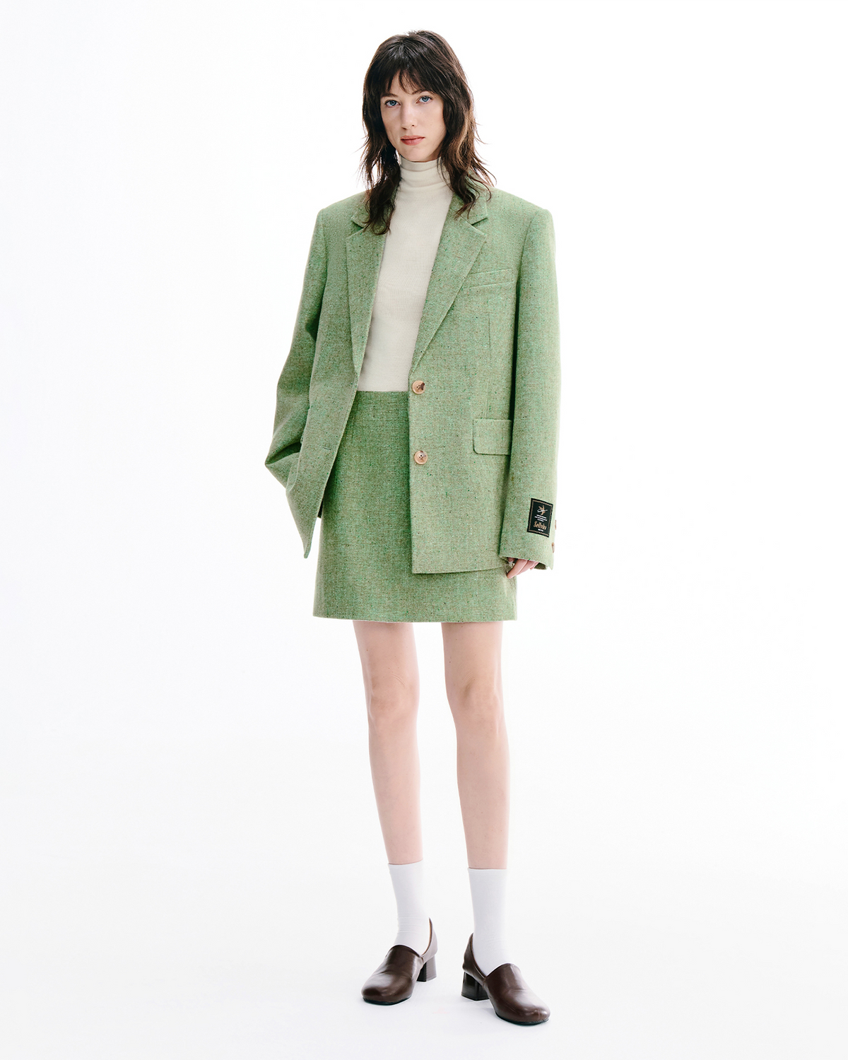 Vintage Relaxed Wool Blend Blazer
