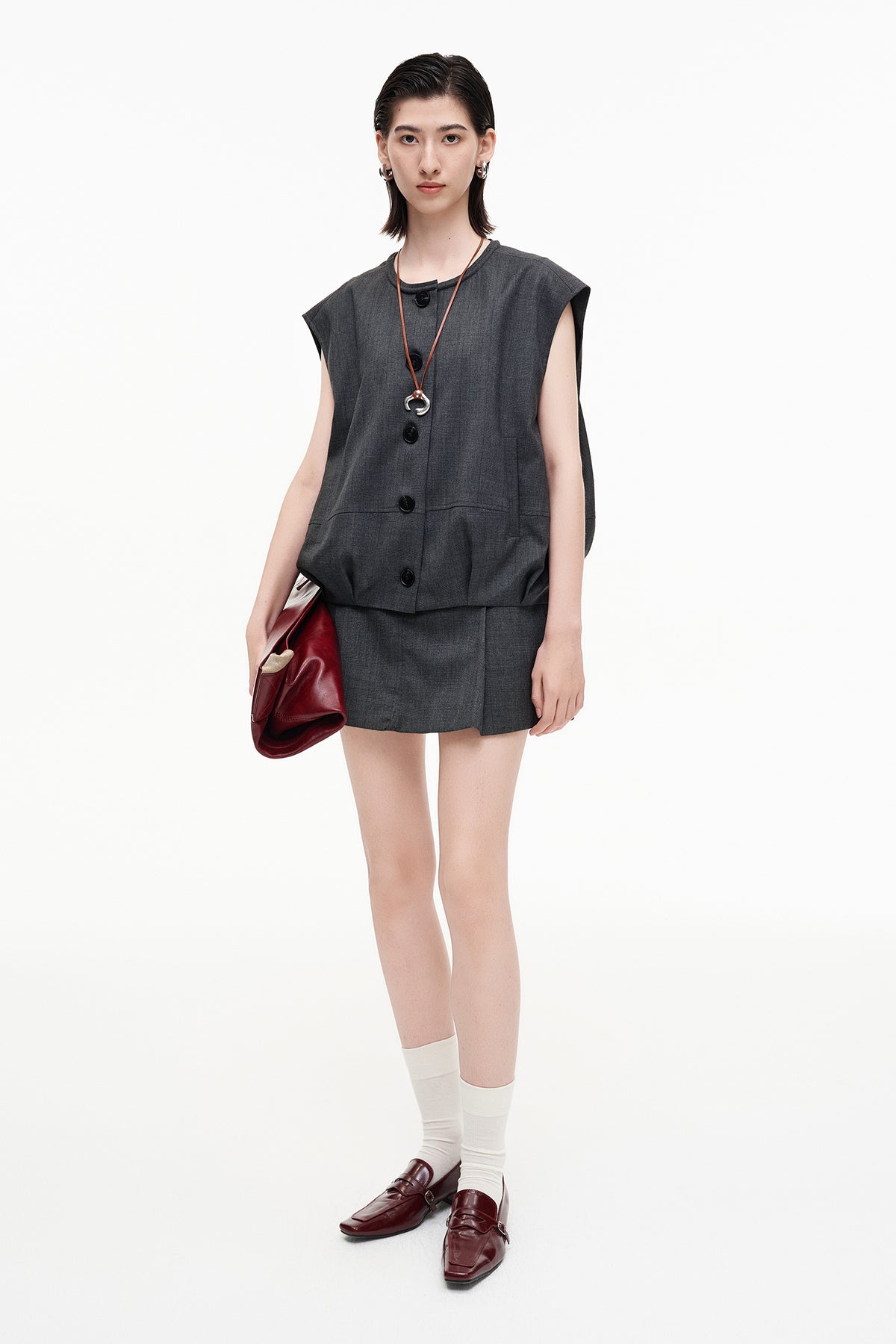 Classic High-Intelligence Jacket, Five-Point Skirt Suit