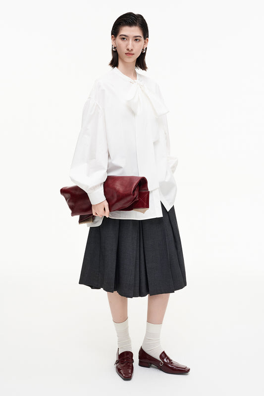SELFWHO Tencel Cotton Blend French Collar Shirt